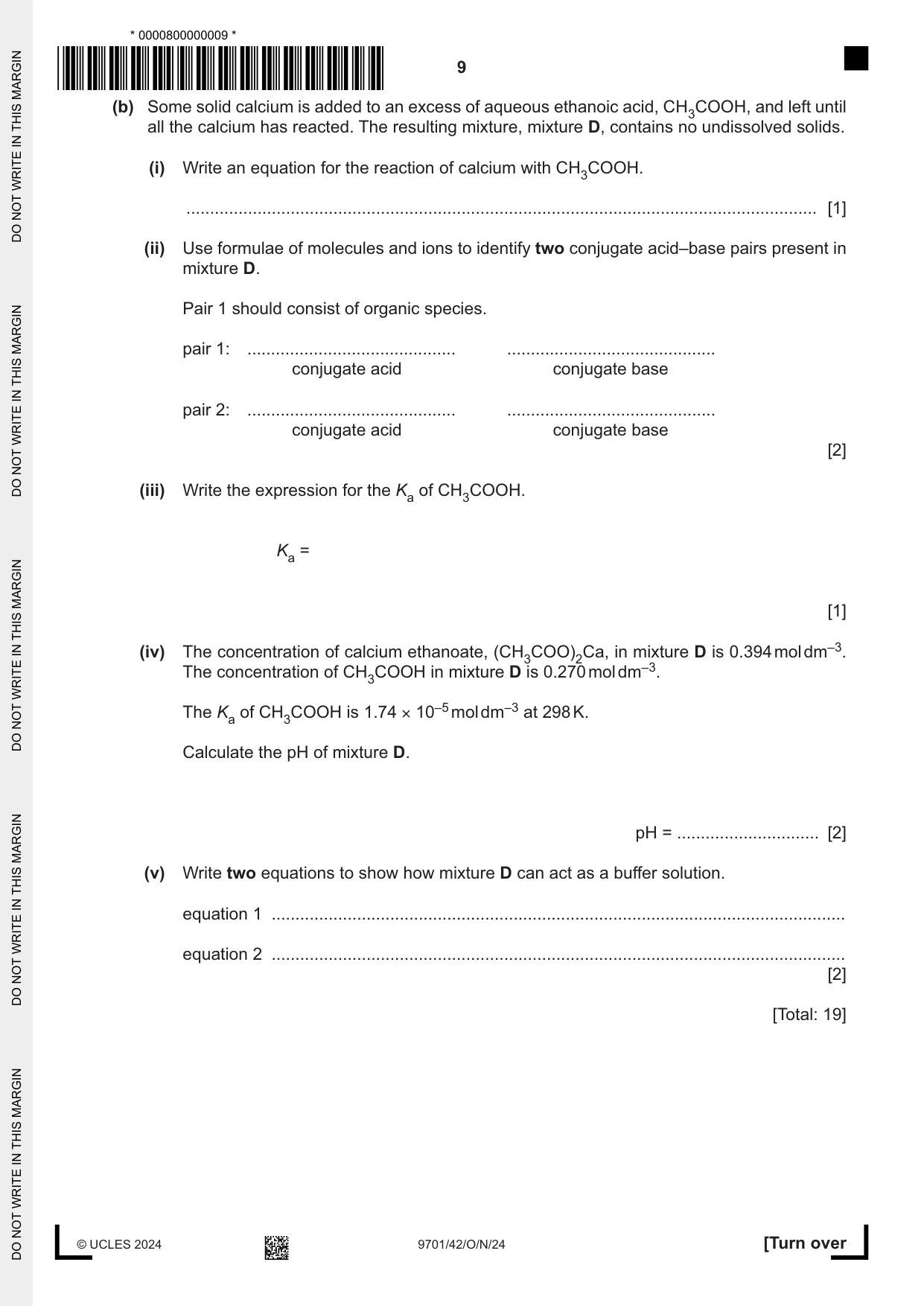 Cambridge A Level Chemistry 9701 2024 Oct/Nov Paper 4 · Variant 2 question paper, page 9 of 24