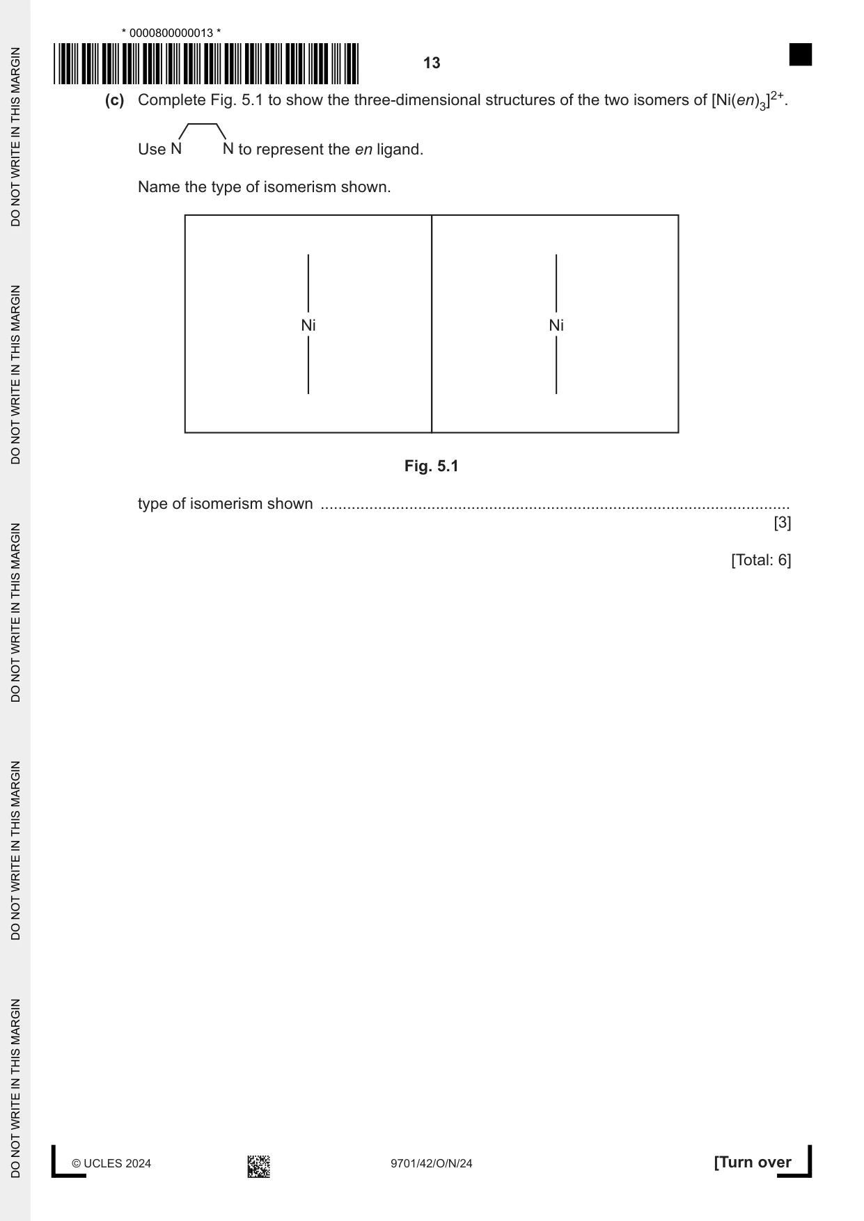 Cambridge A Level Chemistry 9701 2024 Oct/Nov Paper 4 · Variant 2 question paper, page 13 of 24