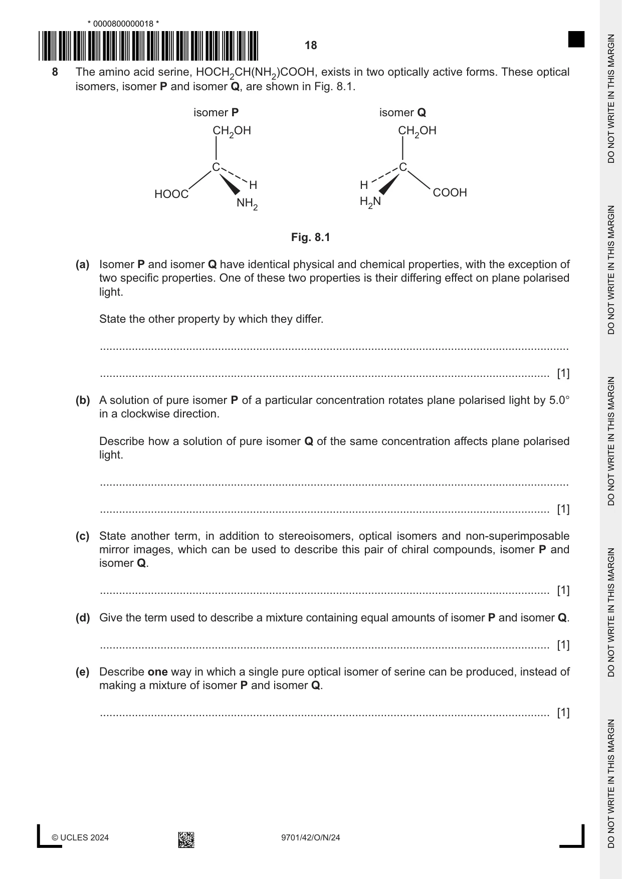Cambridge A Level Chemistry 9701 2024 Oct/Nov Paper 4 · Variant 2 question paper, page 18 of 24