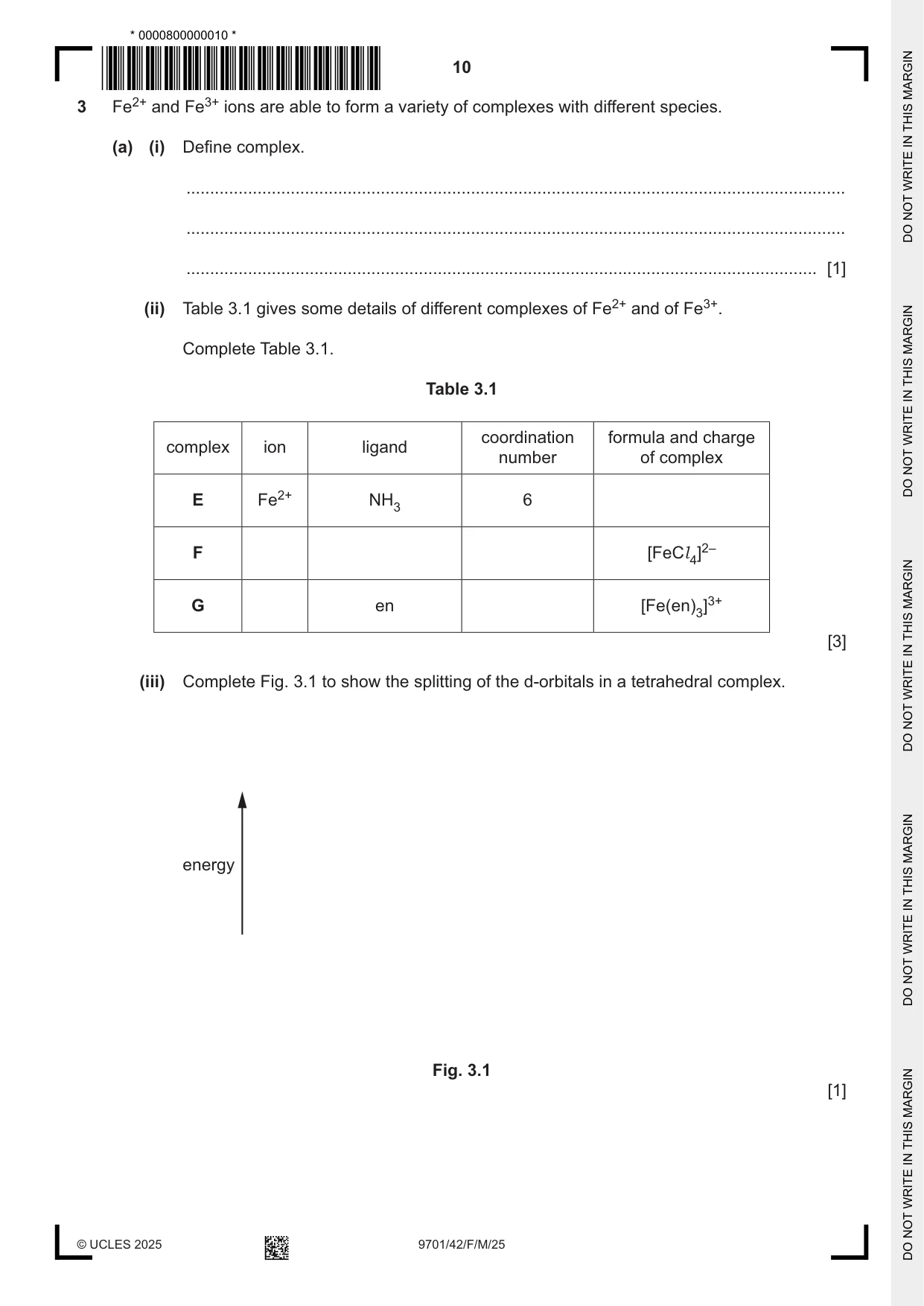 Cambridge A Level Chemistry 9701 2025 Feb/March Paper 4 · Variant 2 question paper, page 10 of 28