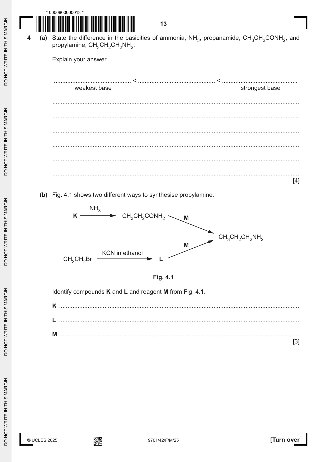 Cambridge A Level Chemistry 9701 2025 Feb/March Paper 4 · Variant 2 question paper, page 13 of 28