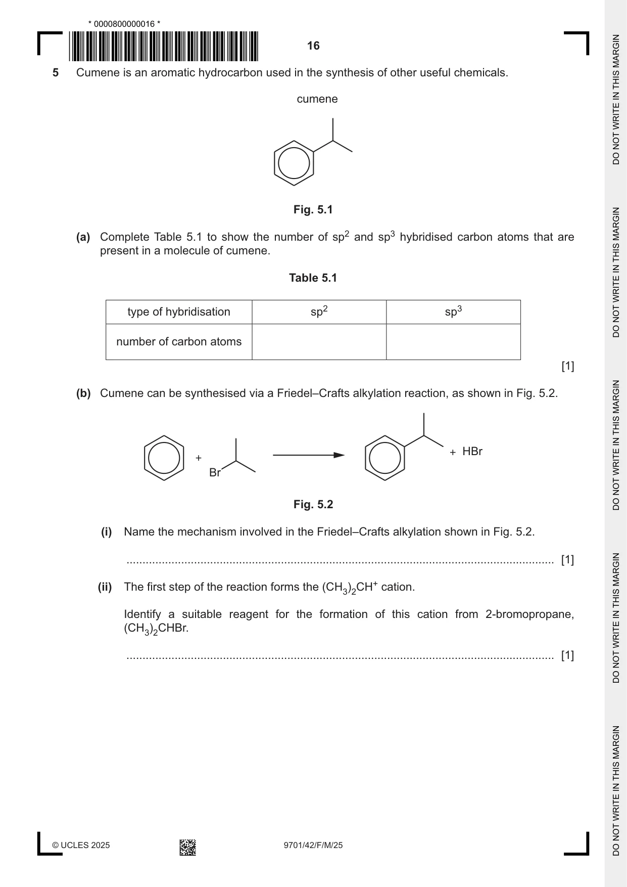 Cambridge A Level Chemistry 9701 2025 Feb/March Paper 4 · Variant 2 question paper, page 16 of 28