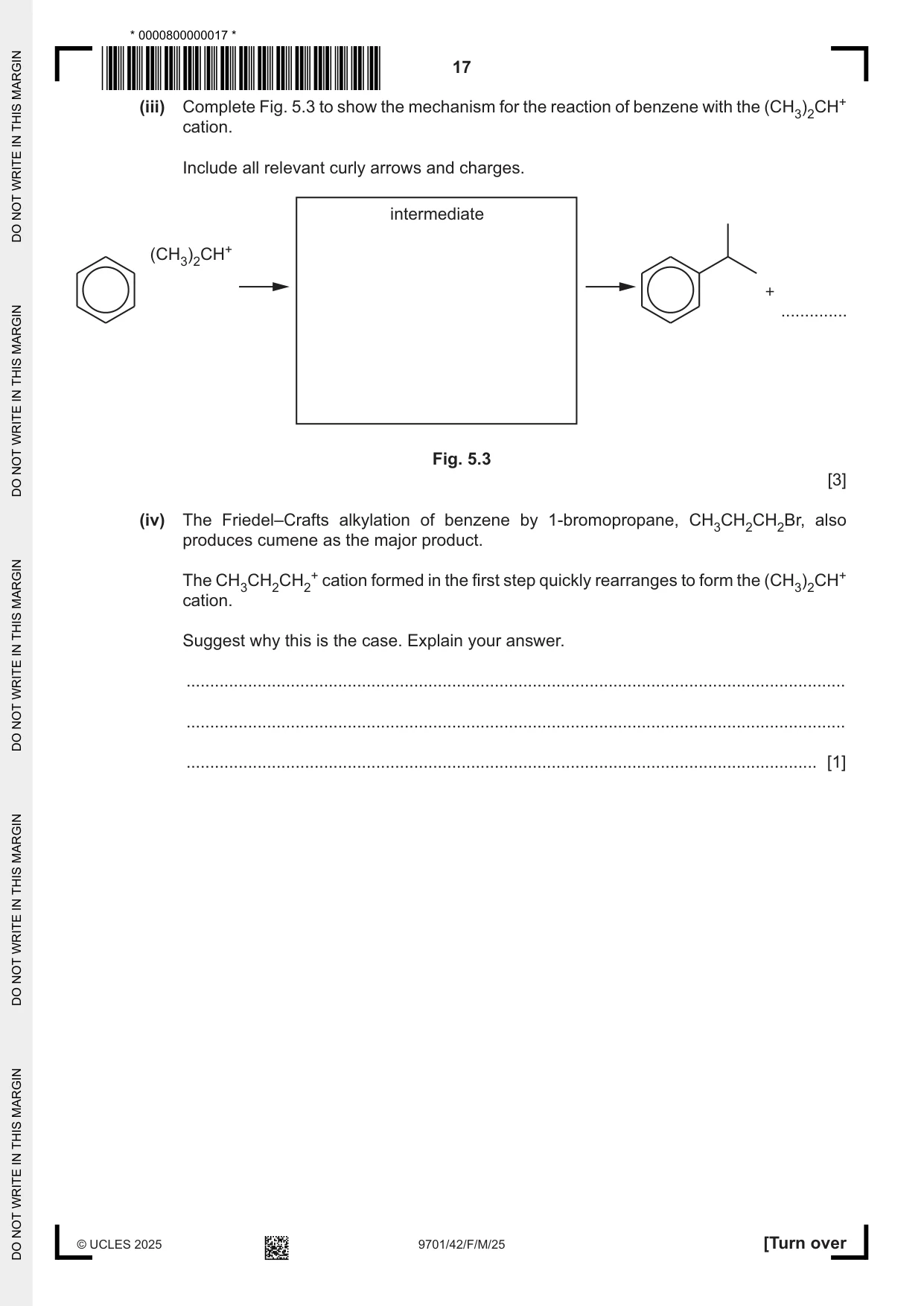 Cambridge A Level Chemistry 9701 2025 Feb/March Paper 4 · Variant 2 question paper, page 17 of 28