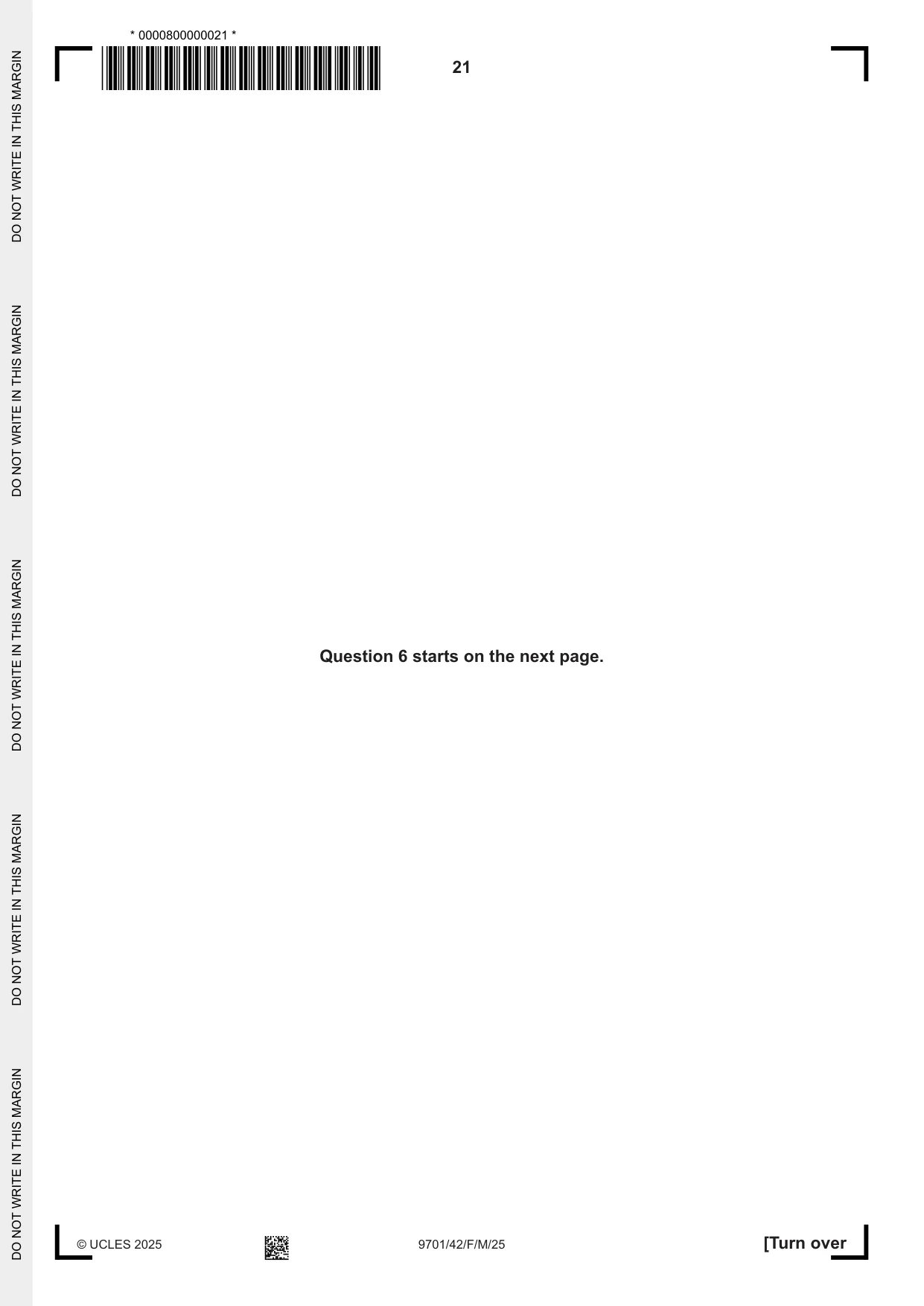 Cambridge A Level Chemistry 9701 2025 Feb/March Paper 4 · Variant 2 question paper, page 21 of 28