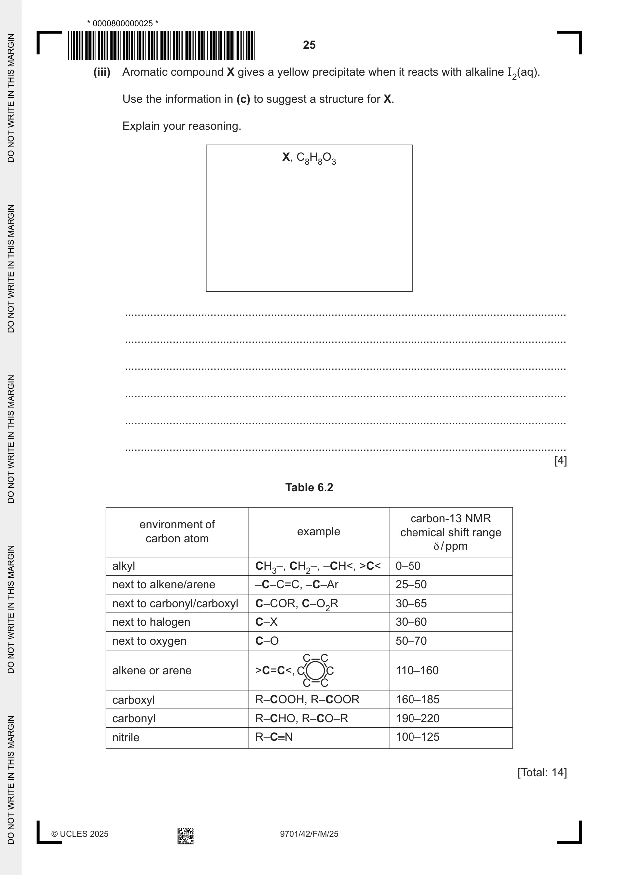Cambridge A Level Chemistry 9701 2025 Feb/March Paper 4 · Variant 2 question paper, page 25 of 28