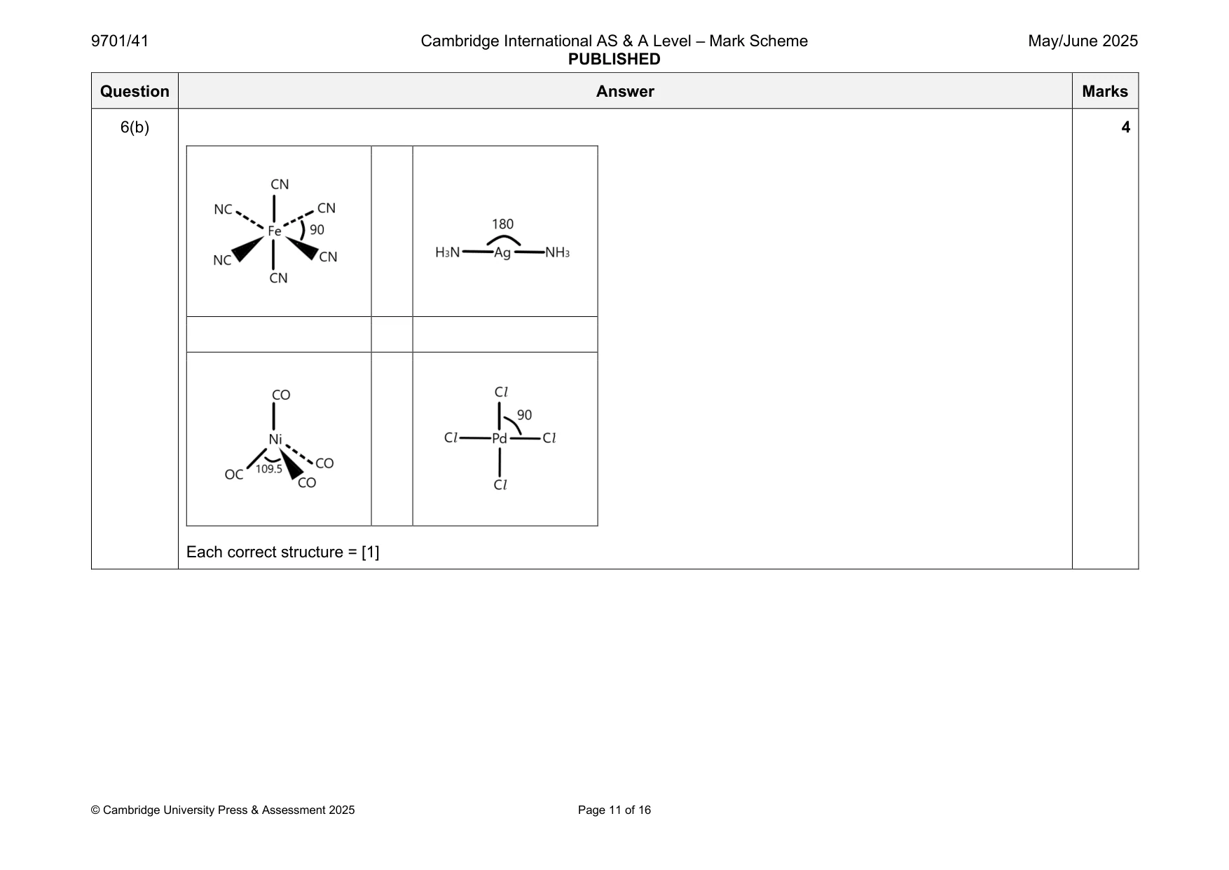 Mark scheme, page 11 of 16