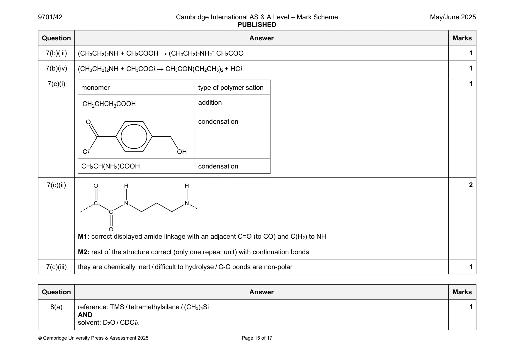 Mark scheme, page 15 of 17