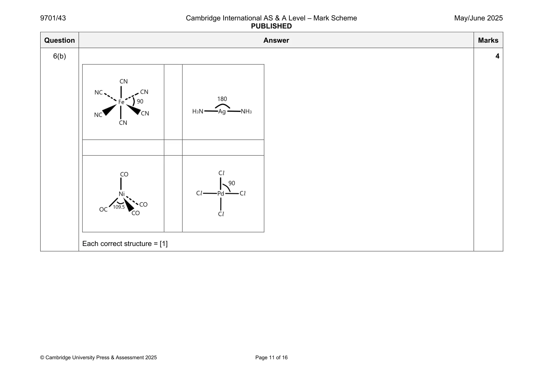 Mark scheme, page 11 of 16