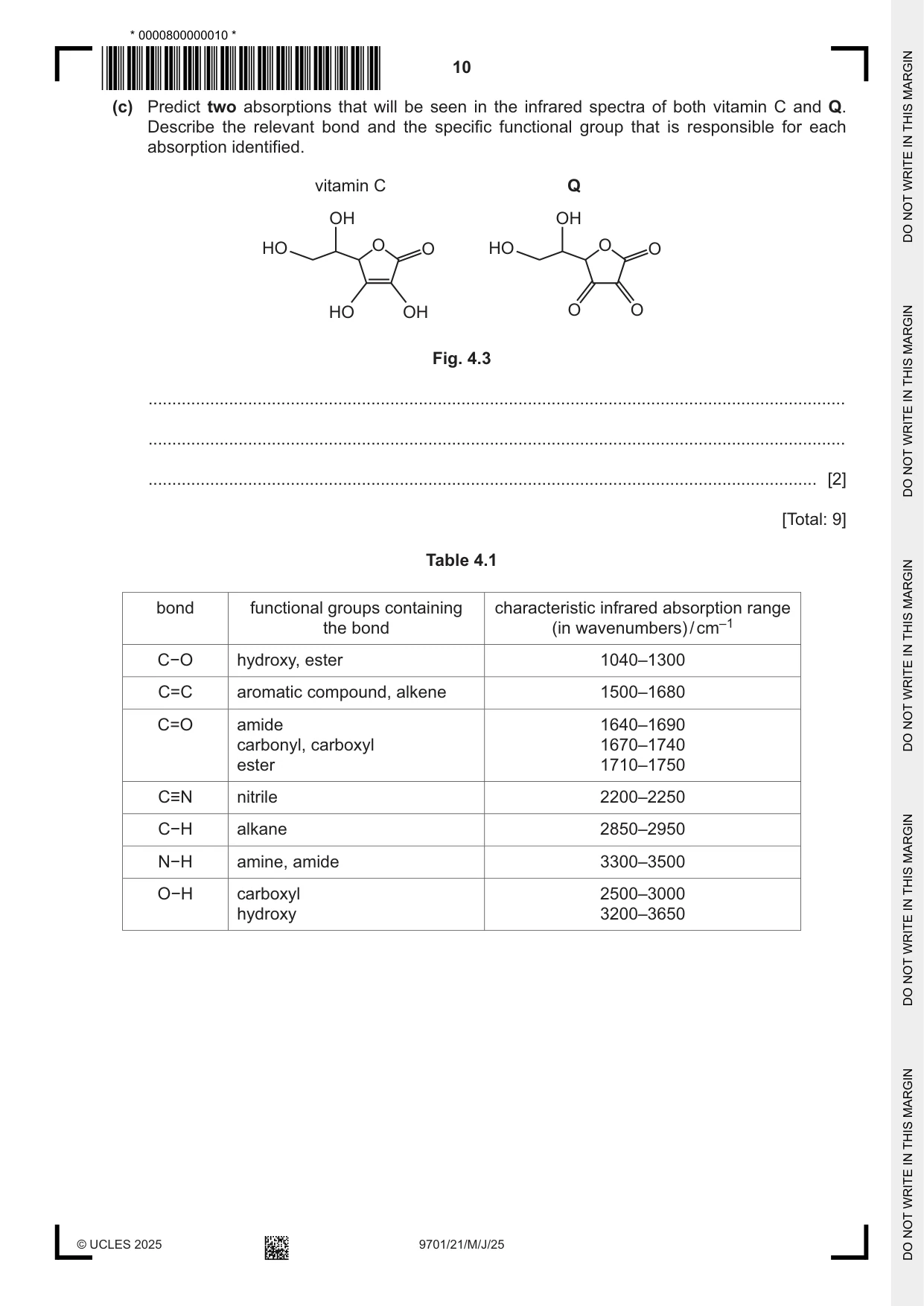 Cambridge A Level Chemistry 9701 2025 May/June Paper 2 · Variant 1 question paper, page 10 of 16