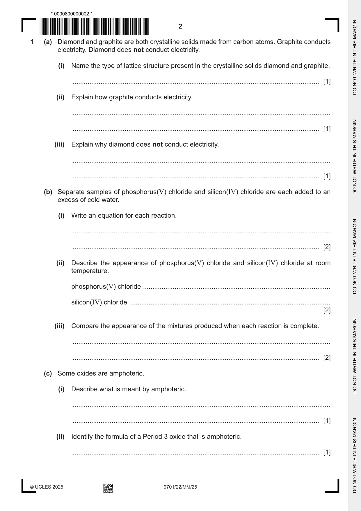 Cambridge A Level Chemistry 9701 2025 May/June Paper 2 · Variant 2 question paper, page 2 of 16