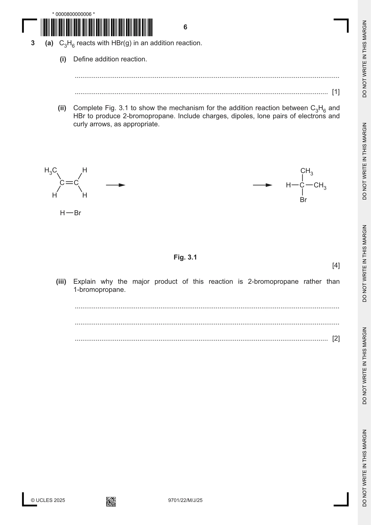 Cambridge A Level Chemistry 9701 2025 May/June Paper 2 · Variant 2 question paper, page 6 of 16