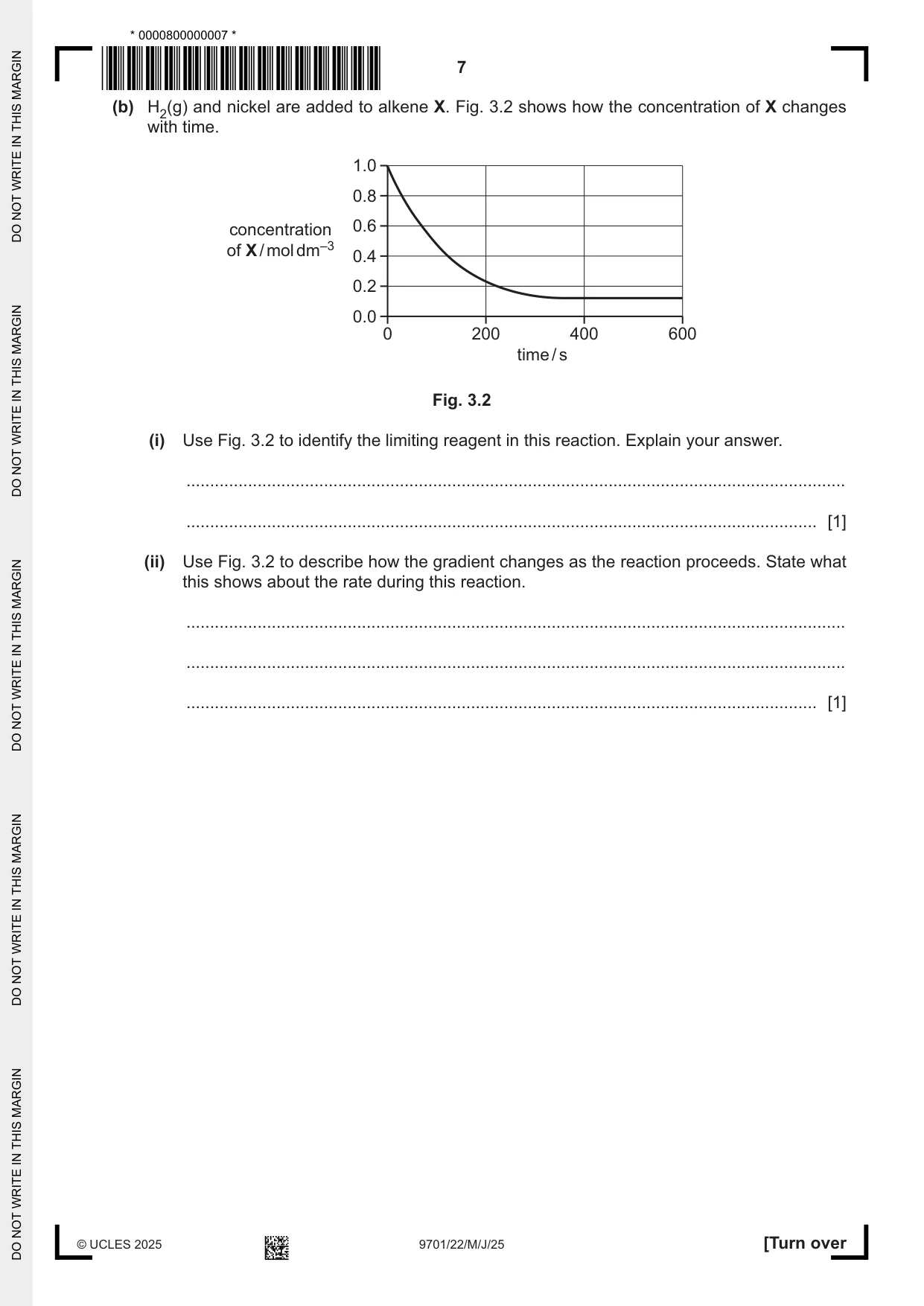 Cambridge A Level Chemistry 9701 2025 May/June Paper 2 · Variant 2 question paper, page 7 of 16