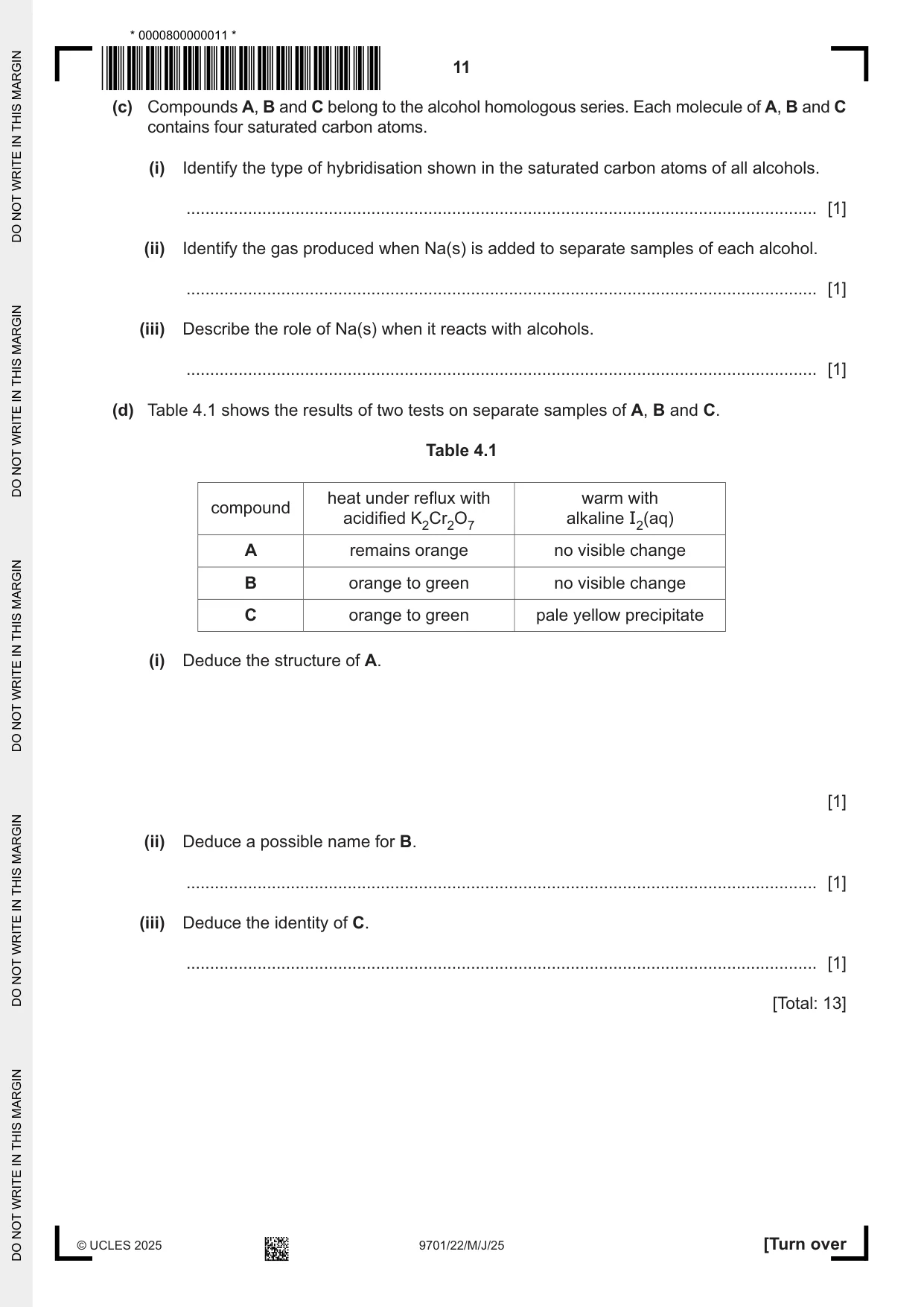 Cambridge A Level Chemistry 9701 2025 May/June Paper 2 · Variant 2 question paper, page 11 of 16