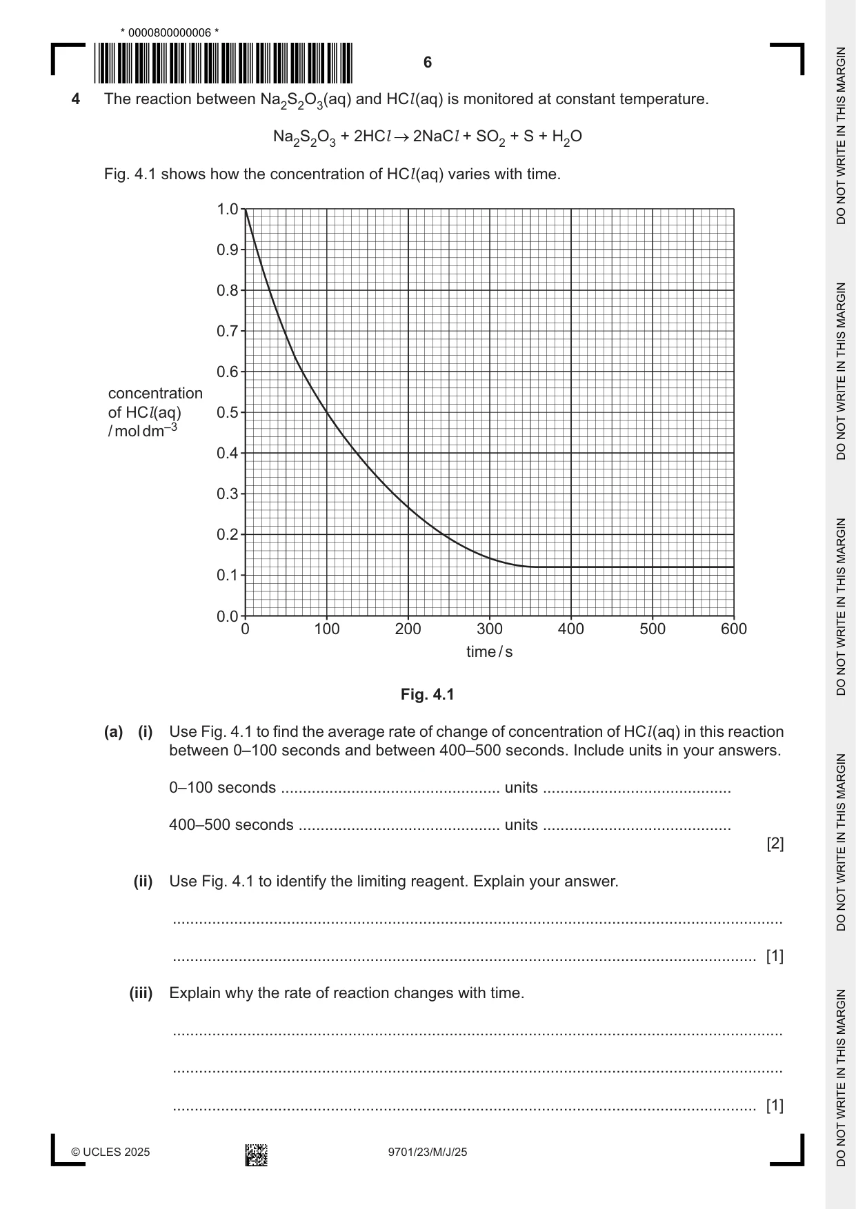 Cambridge A Level Chemistry 9701 2025 May/June Paper 2 · Variant 3 question paper, page 6 of 16