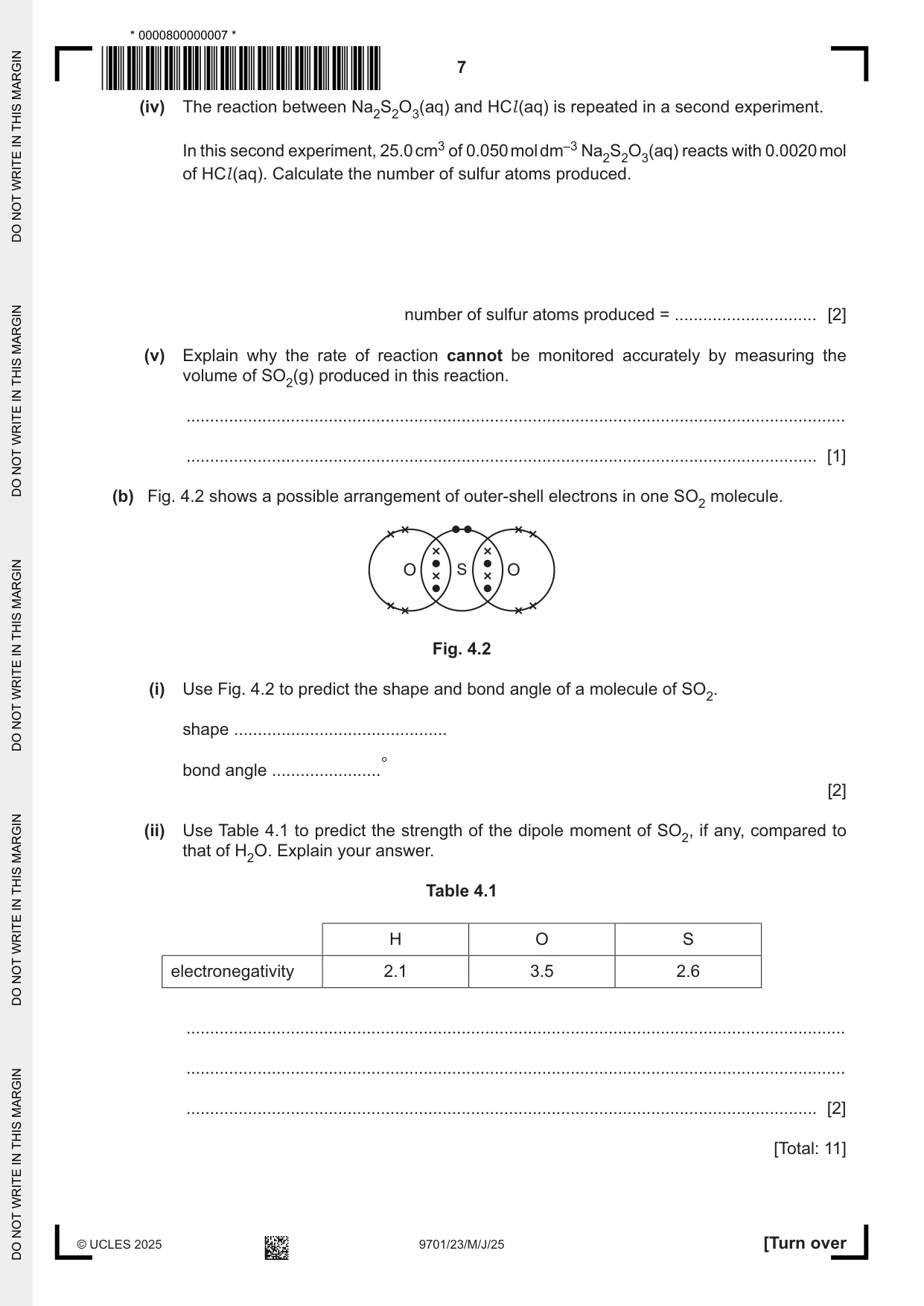 Cambridge A Level Chemistry 9701 2025 May/June Paper 2 · Variant 3 question paper, page 7 of 16