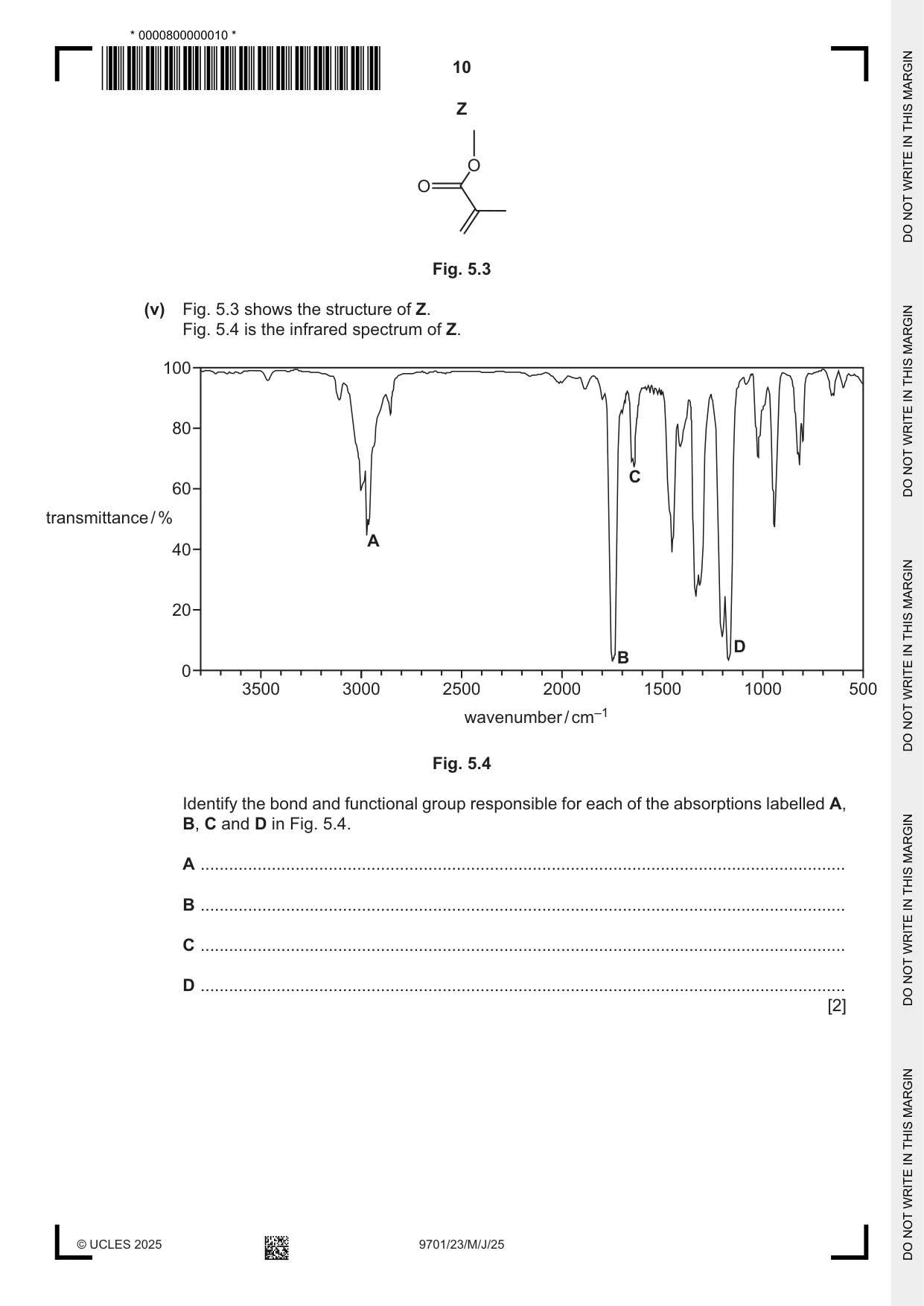 Cambridge A Level Chemistry 9701 2025 May/June Paper 2 · Variant 3 question paper, page 10 of 16