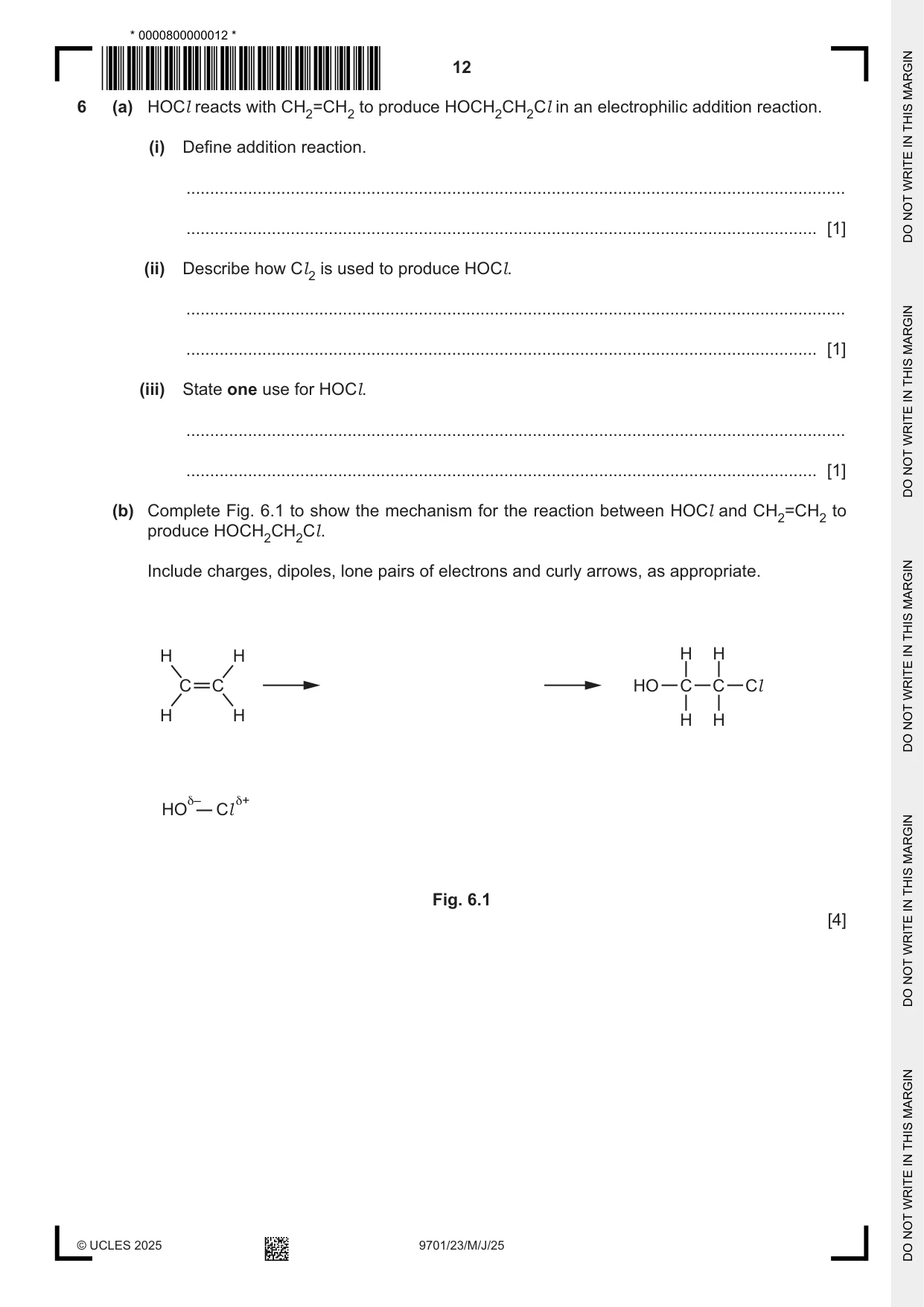 Cambridge A Level Chemistry 9701 2025 May/June Paper 2 · Variant 3 question paper, page 12 of 16