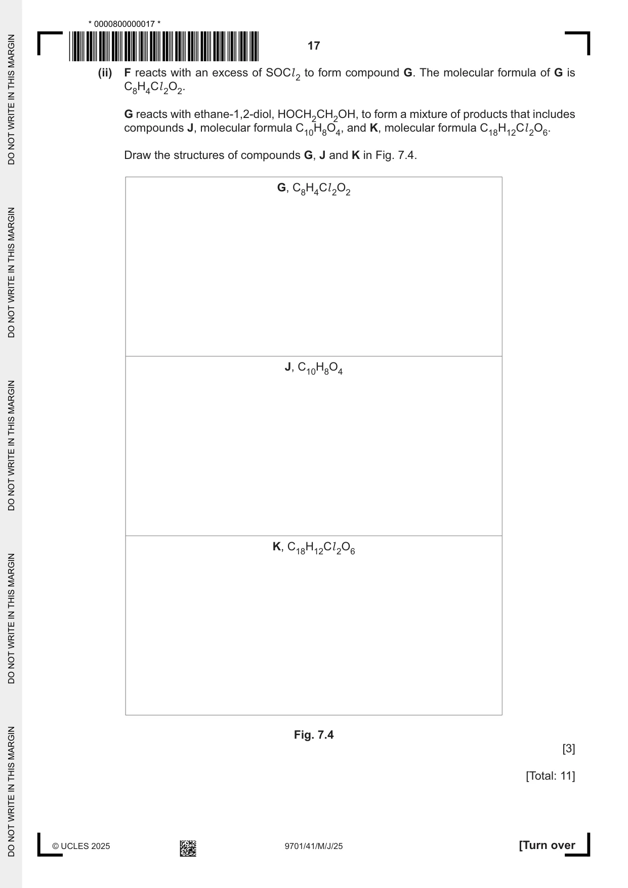Cambridge A Level Chemistry 9701 2025 May/June Paper 4 · Variant 1 question paper, page 17 of 24