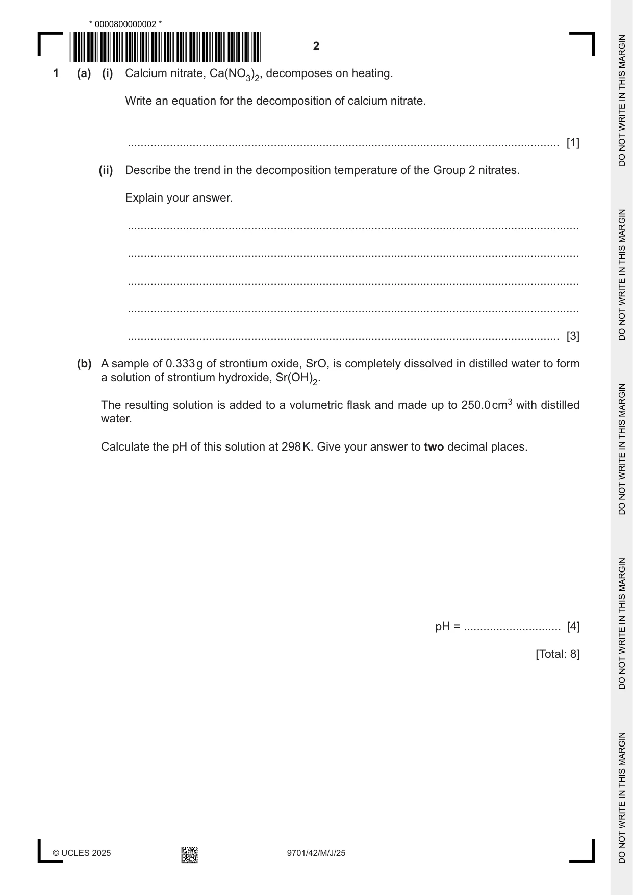 Cambridge A Level Chemistry 9701 2025 May/June Paper 4 · Variant 2 question paper, page 2 of 24