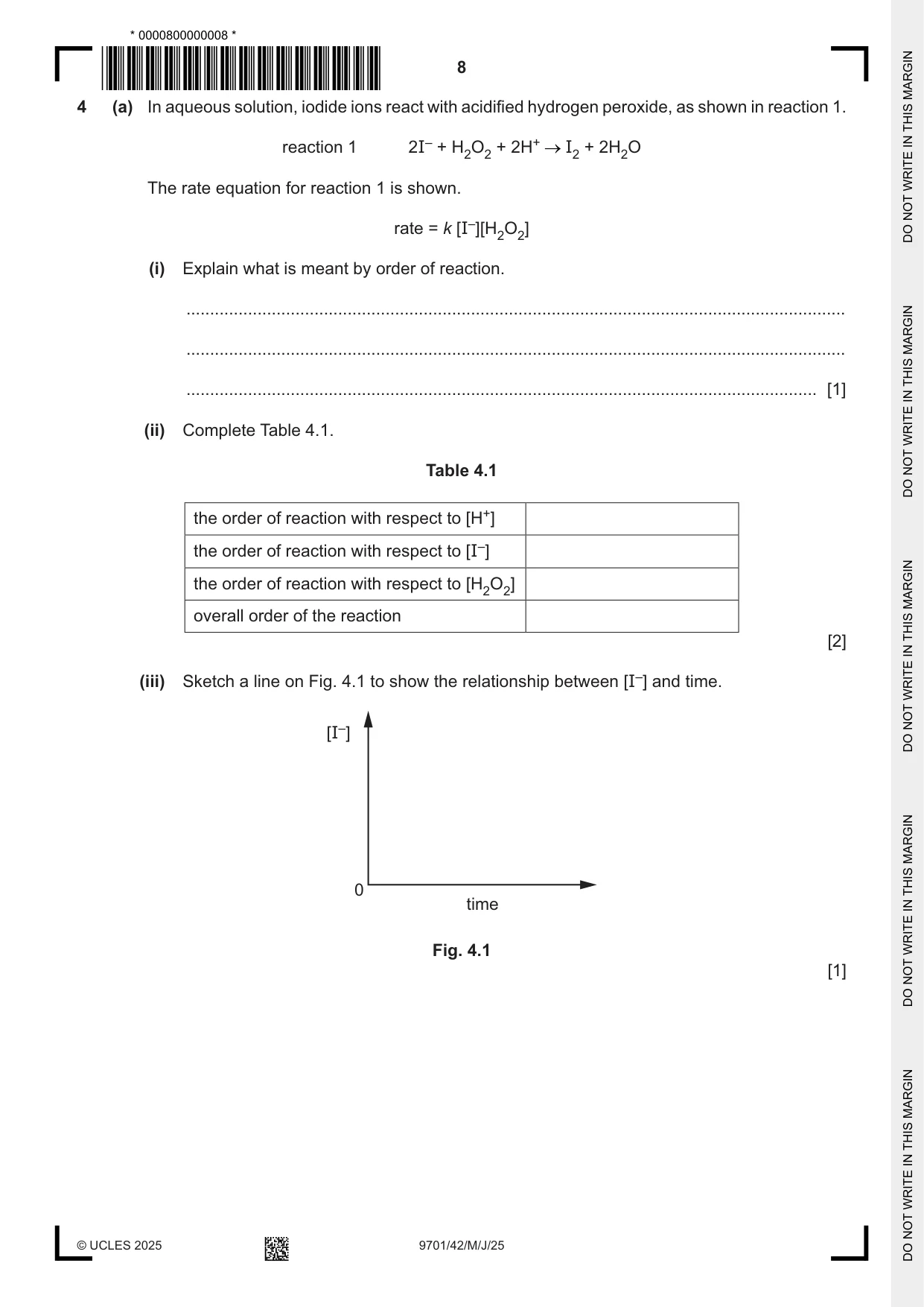 Cambridge A Level Chemistry 9701 2025 May/June Paper 4 · Variant 2 question paper, page 8 of 24