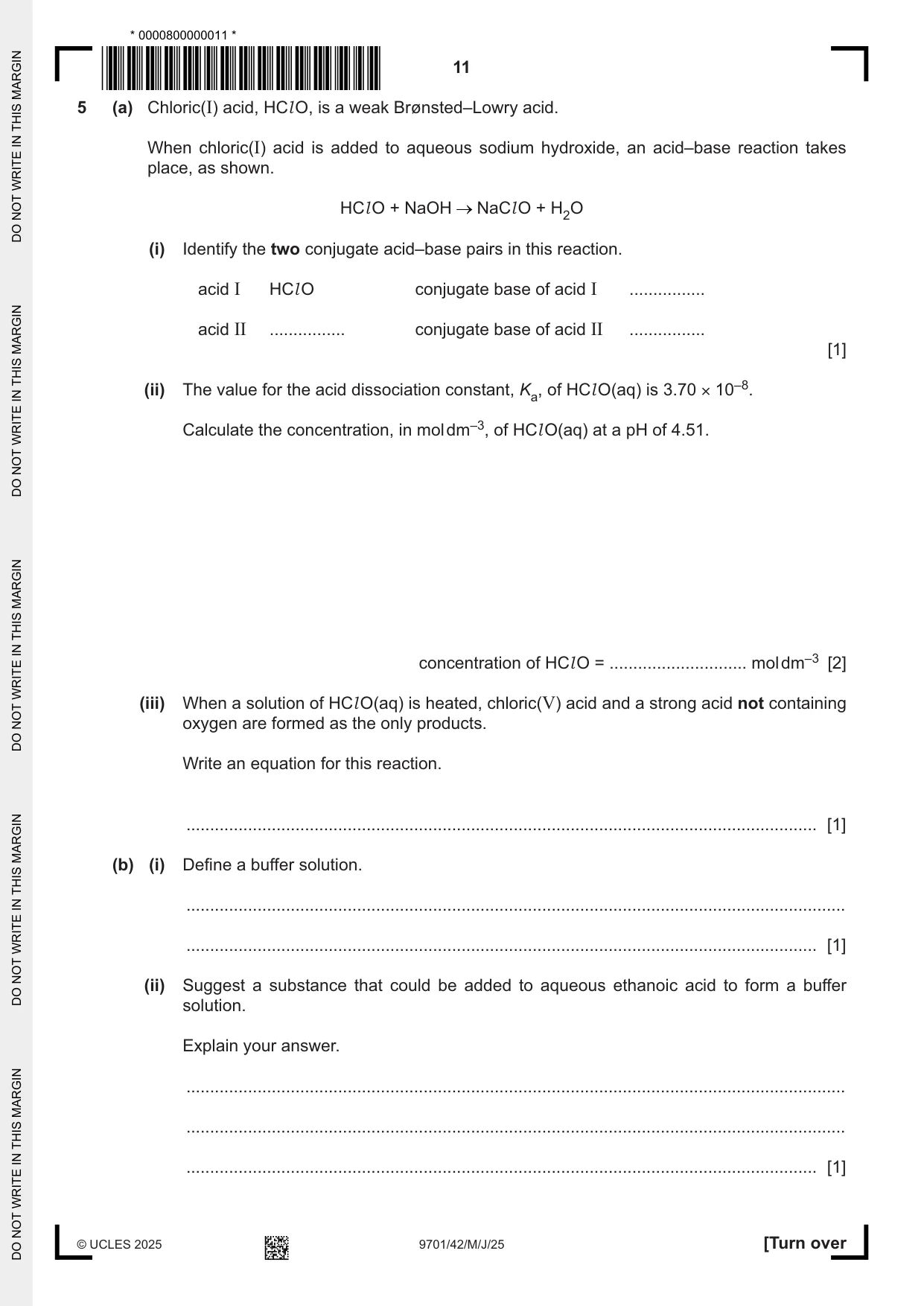 Cambridge A Level Chemistry 9701 2025 May/June Paper 4 · Variant 2 question paper, page 11 of 24