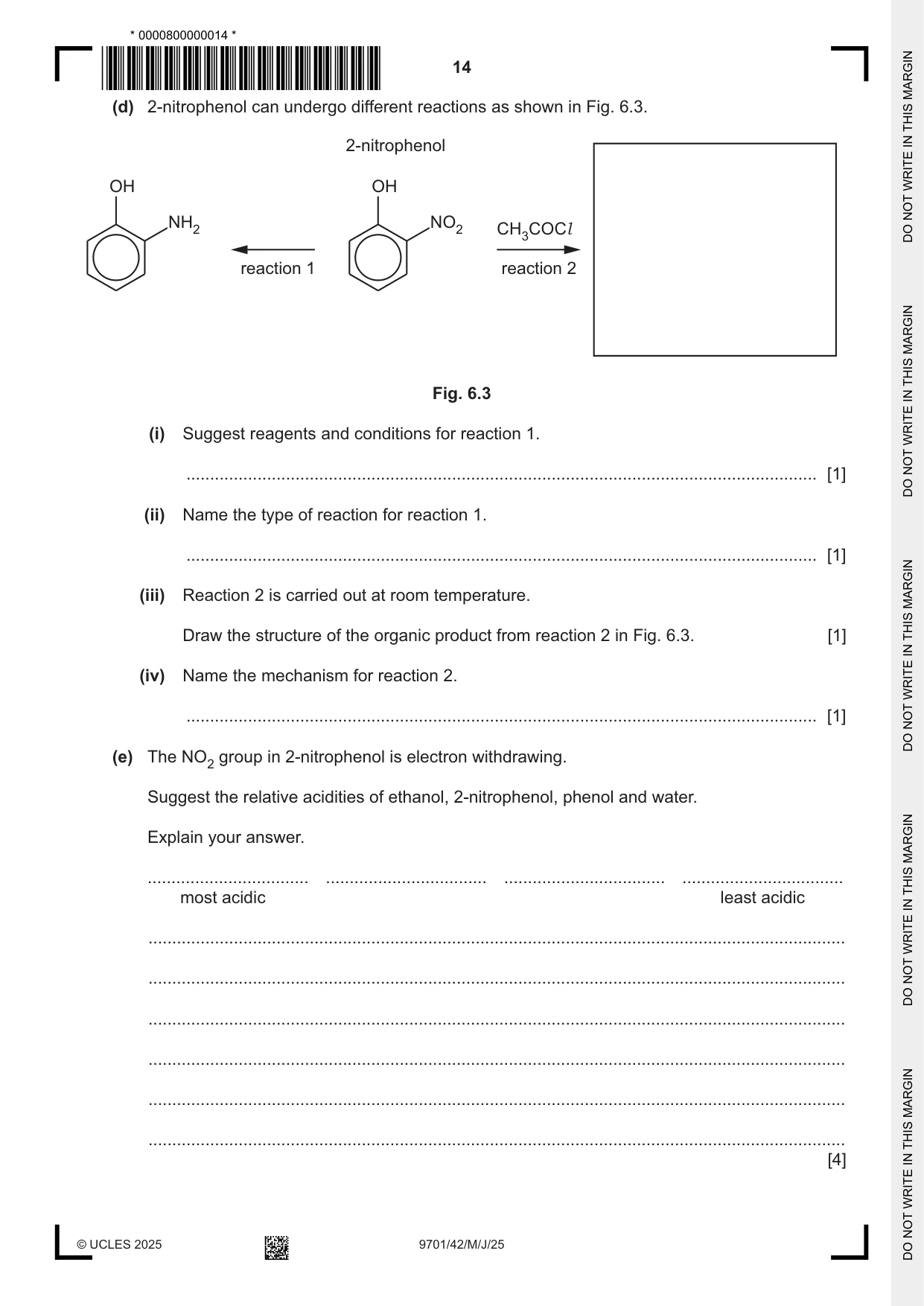 Cambridge A Level Chemistry 9701 2025 May/June Paper 4 · Variant 2 question paper, page 14 of 24
