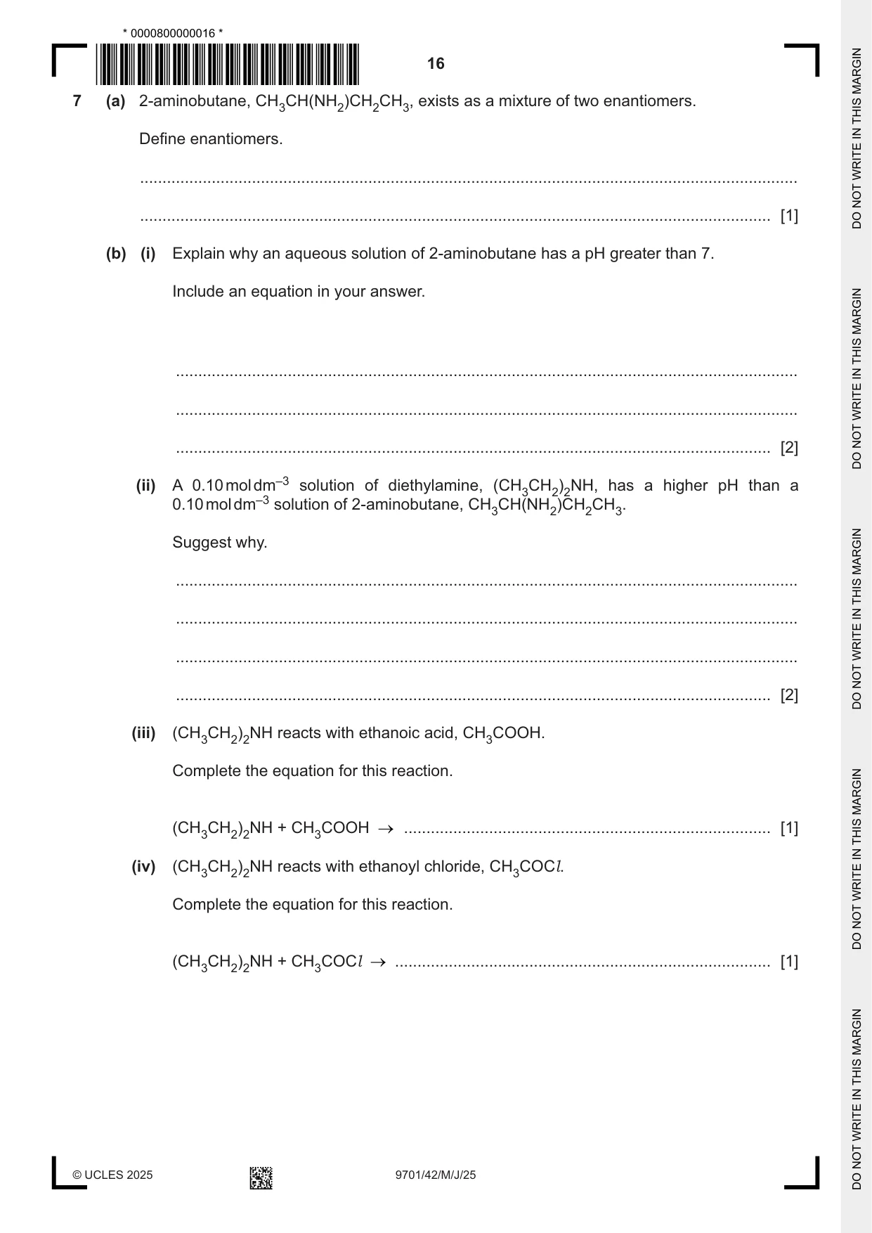 Cambridge A Level Chemistry 9701 2025 May/June Paper 4 · Variant 2 question paper, page 16 of 24