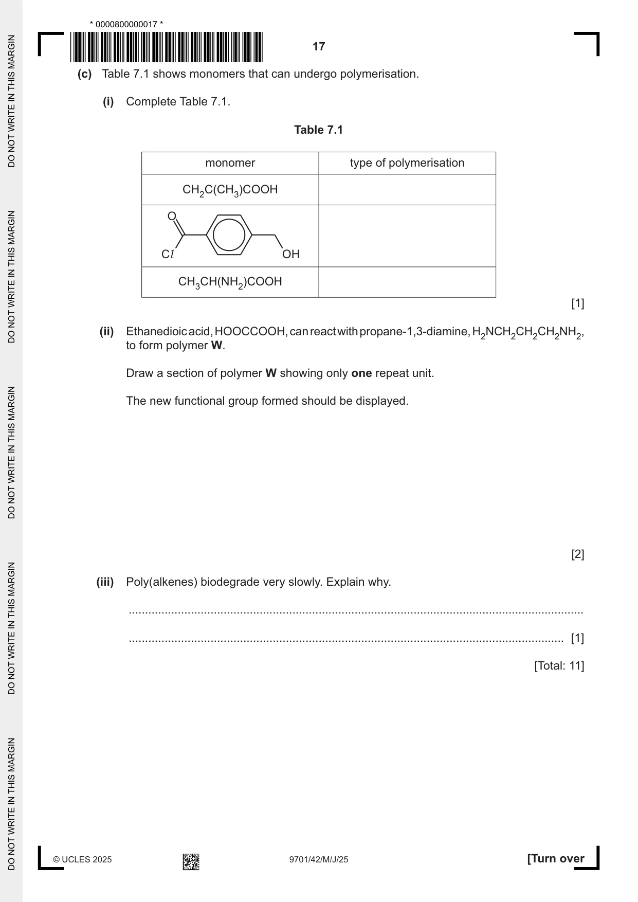 Cambridge A Level Chemistry 9701 2025 May/June Paper 4 · Variant 2 question paper, page 17 of 24