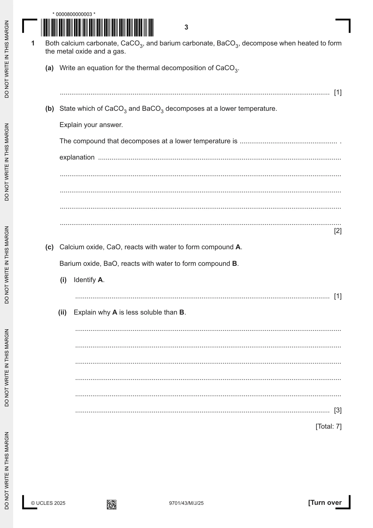 Cambridge A Level Chemistry 9701 2025 May/June Paper 4 · Variant 3 question paper, page 3 of 24