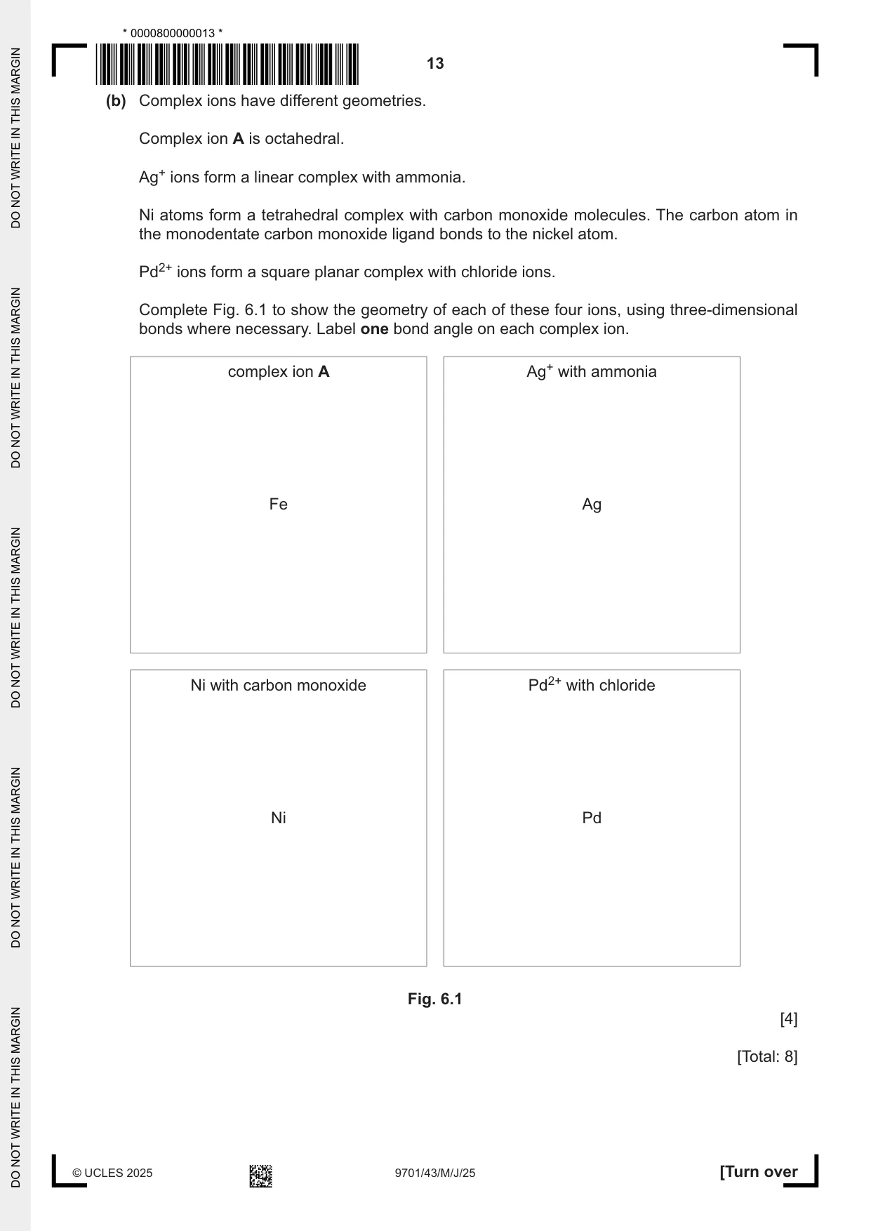 Cambridge A Level Chemistry 9701 2025 May/June Paper 4 · Variant 3 question paper, page 13 of 24