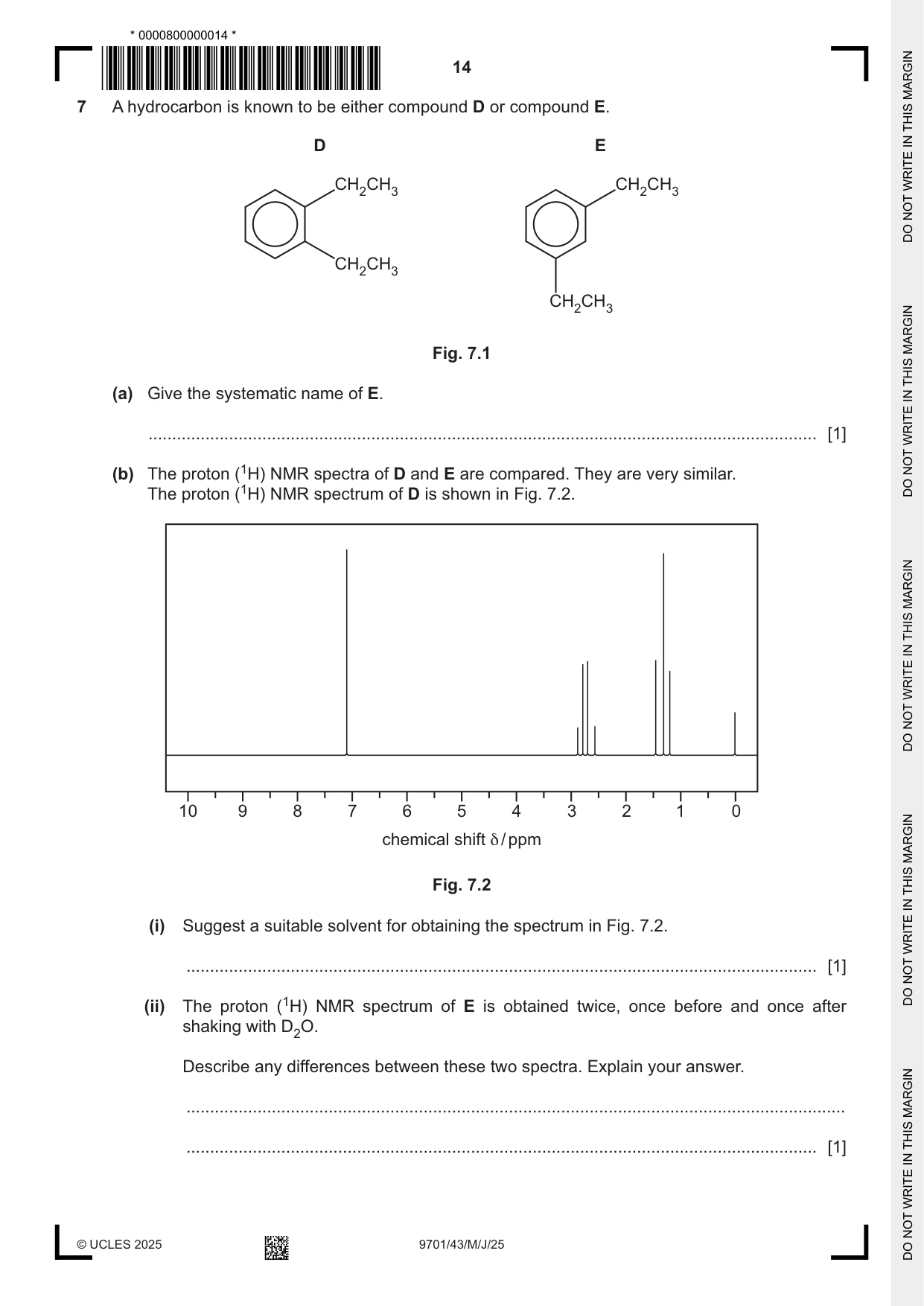 Cambridge A Level Chemistry 9701 2025 May/June Paper 4 · Variant 3 question paper, page 14 of 24