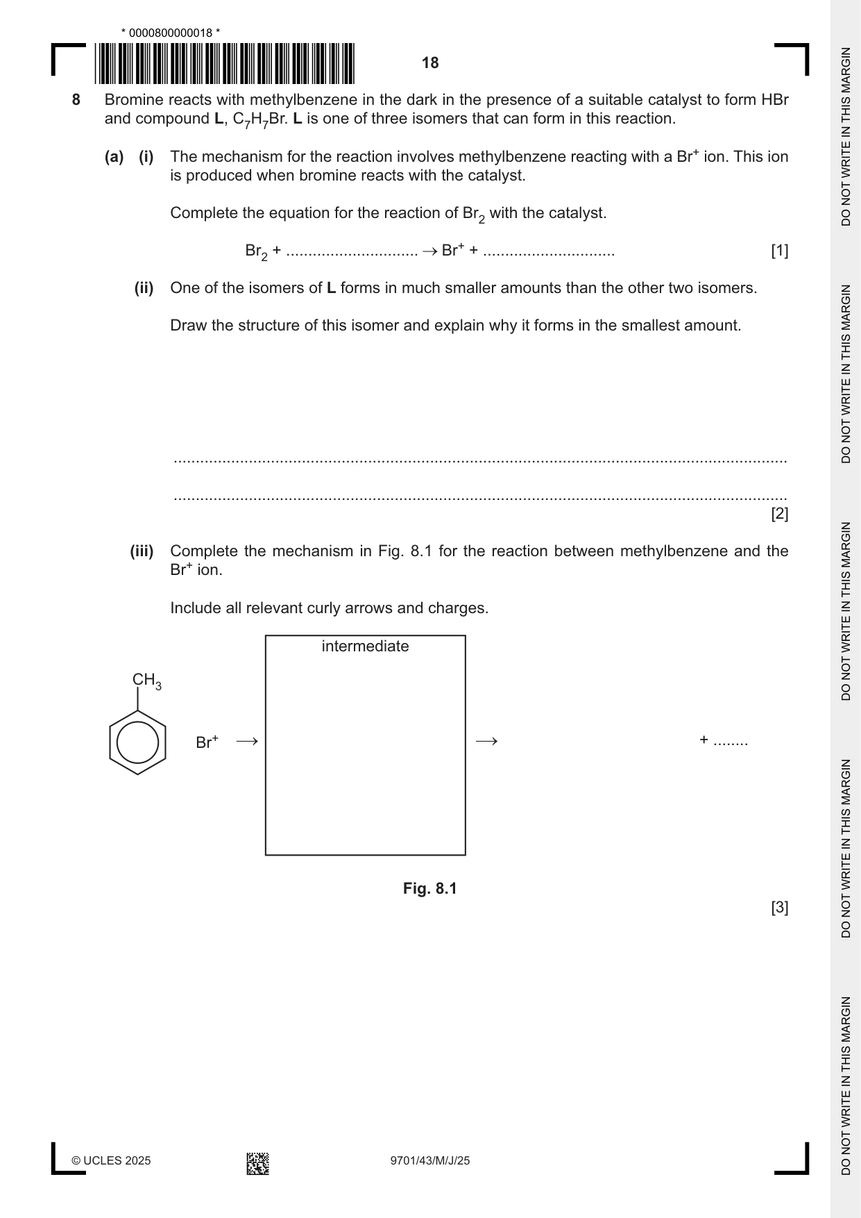 Cambridge A Level Chemistry 9701 2025 May/June Paper 4 · Variant 3 question paper, page 18 of 24