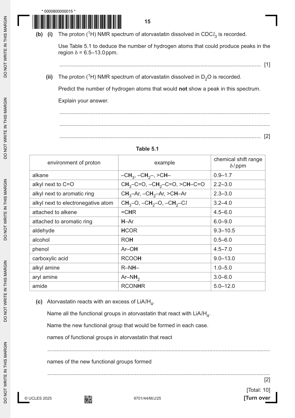 Cambridge A Level Chemistry 9701 2025 May/June Paper 4 · Variant 4 question paper, page 15 of 24