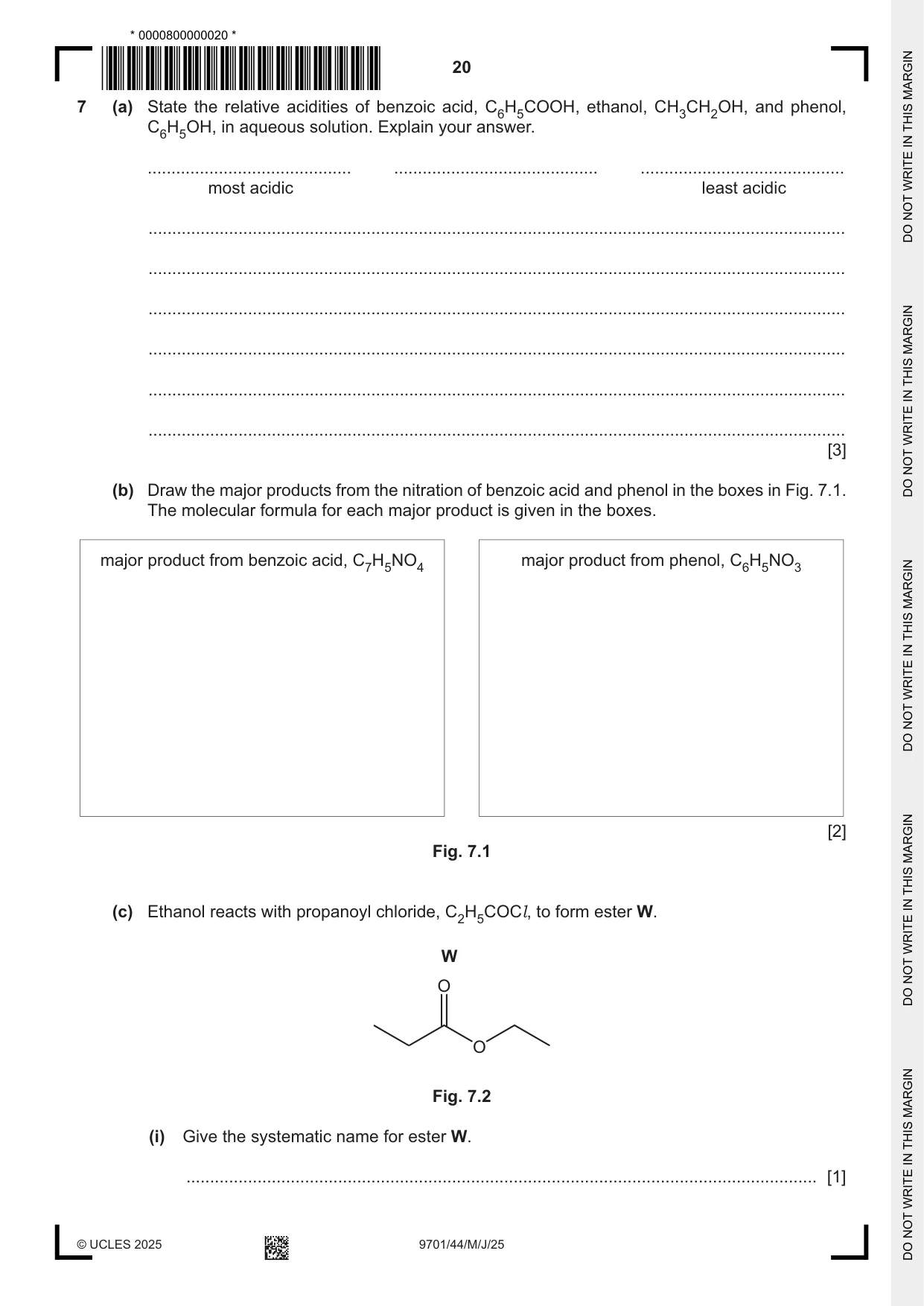 Cambridge A Level Chemistry 9701 2025 May/June Paper 4 · Variant 4 question paper, page 20 of 24