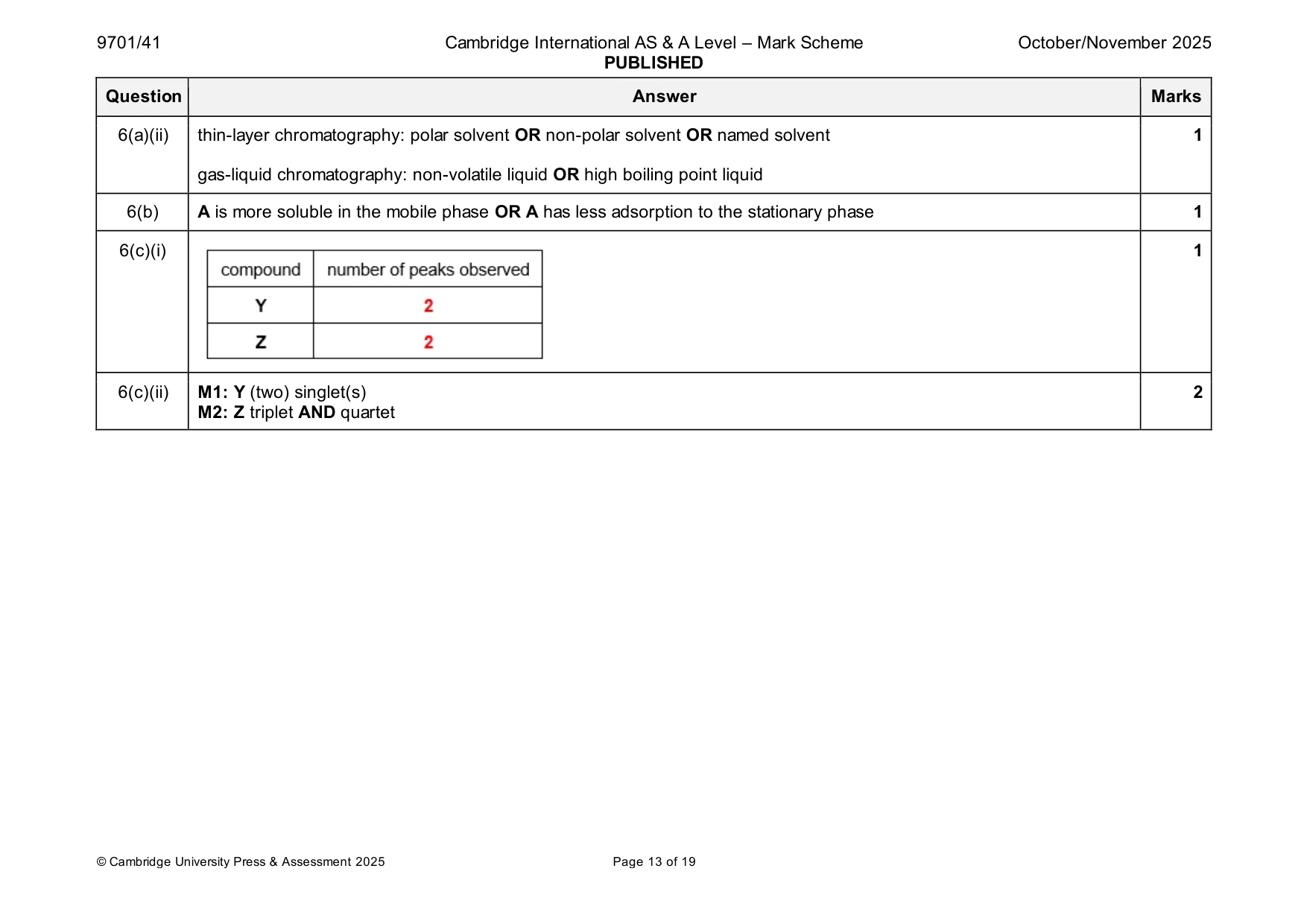 Mark scheme, page 13 of 19