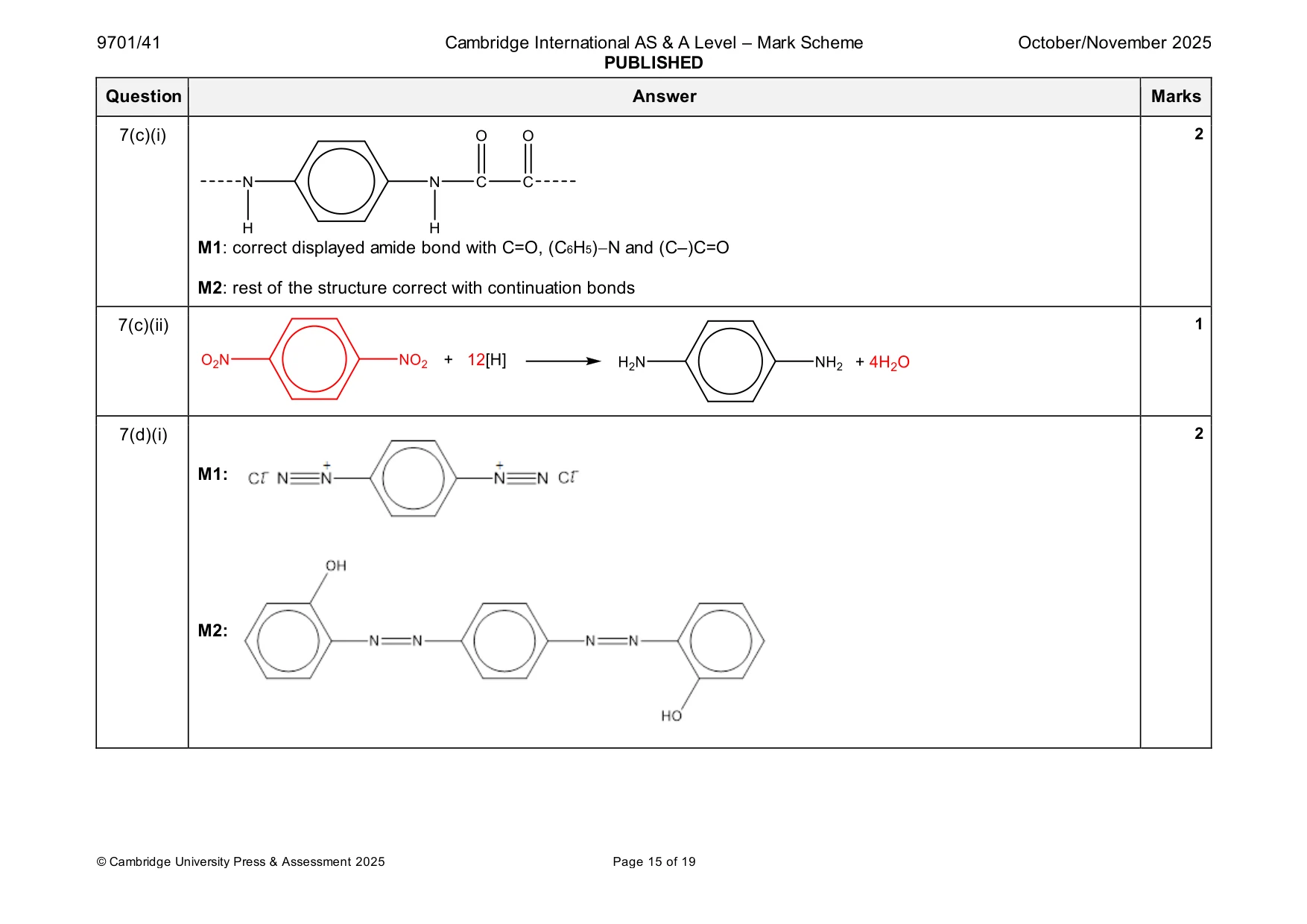 Mark scheme, page 15 of 19