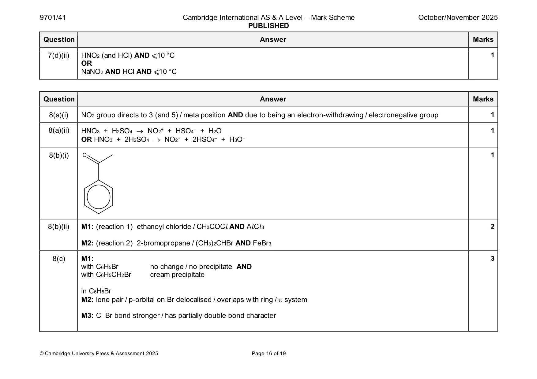 Mark scheme, page 16 of 19