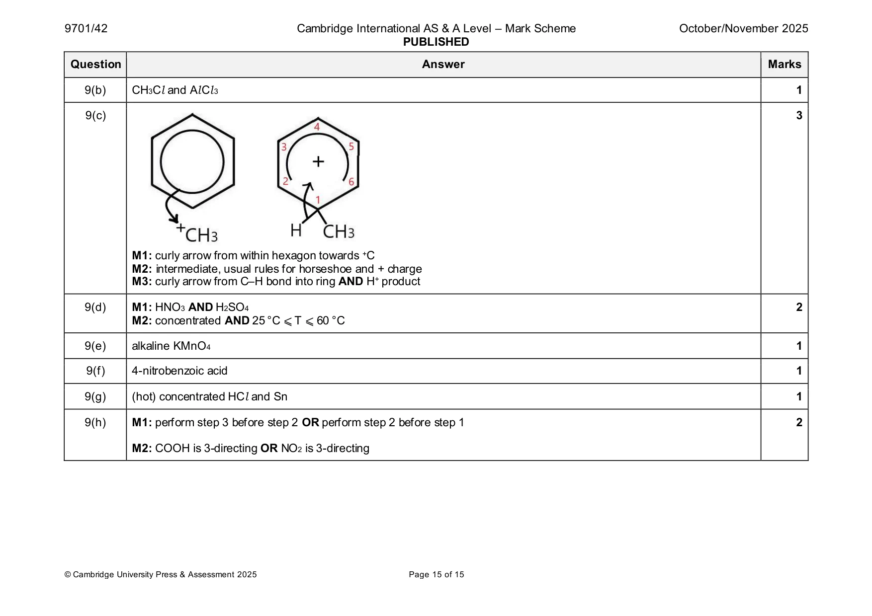 Mark scheme, page 15 of 15