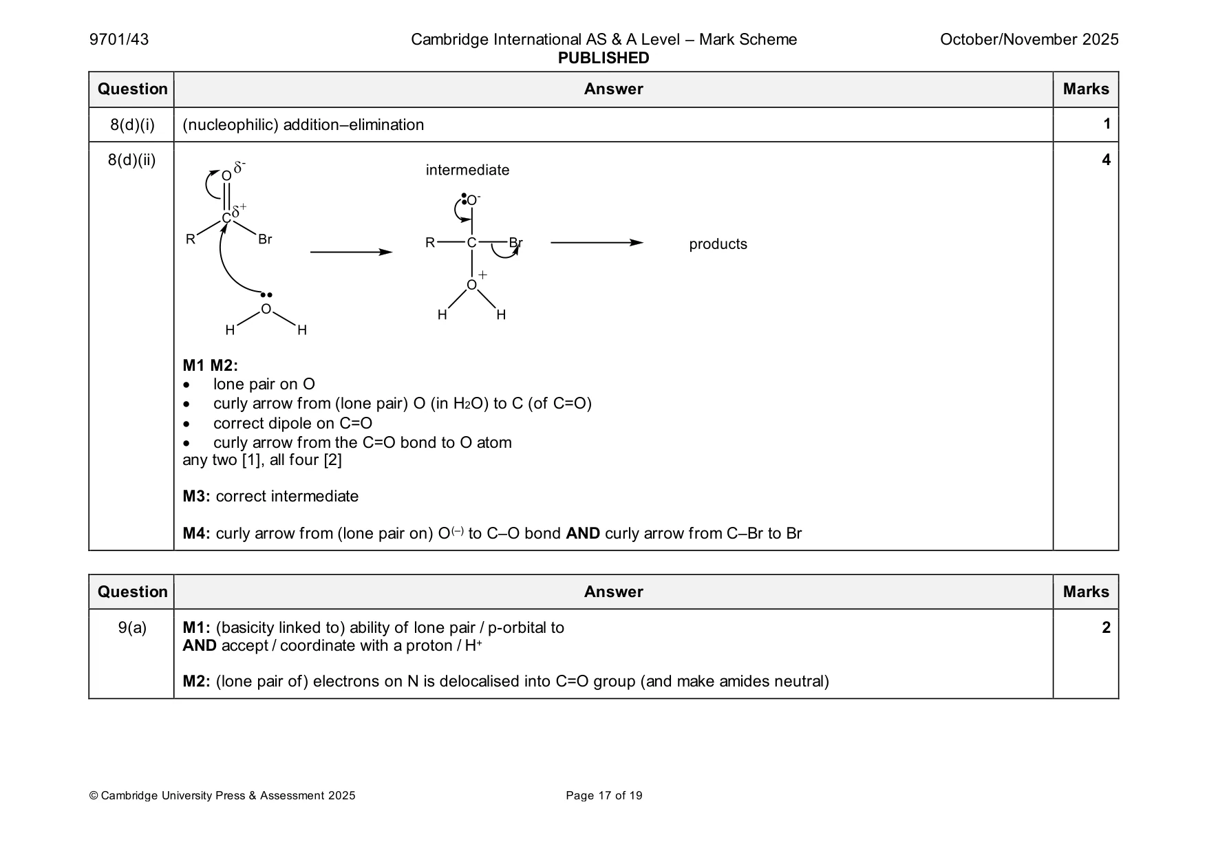 Mark scheme, page 17 of 19