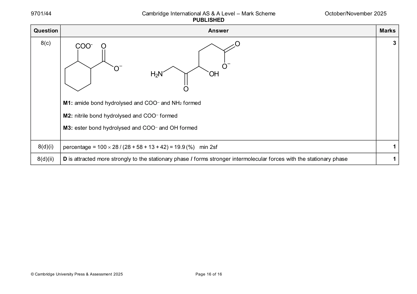 Mark scheme, page 16 of 16