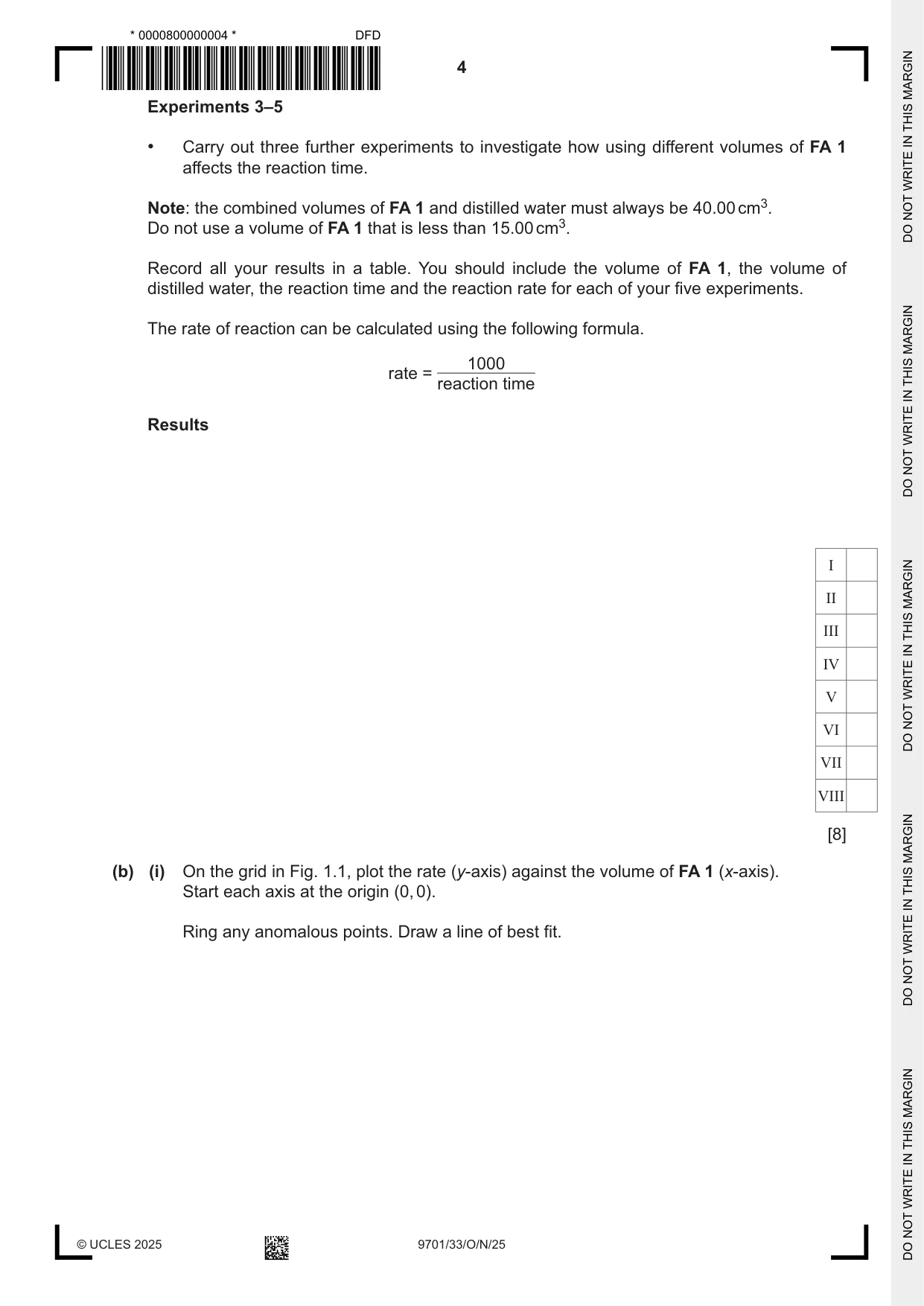 Cambridge A Level Chemistry 9701 2025 Oct/Nov Paper 3 · Variant 3 question paper, page 4 of 16