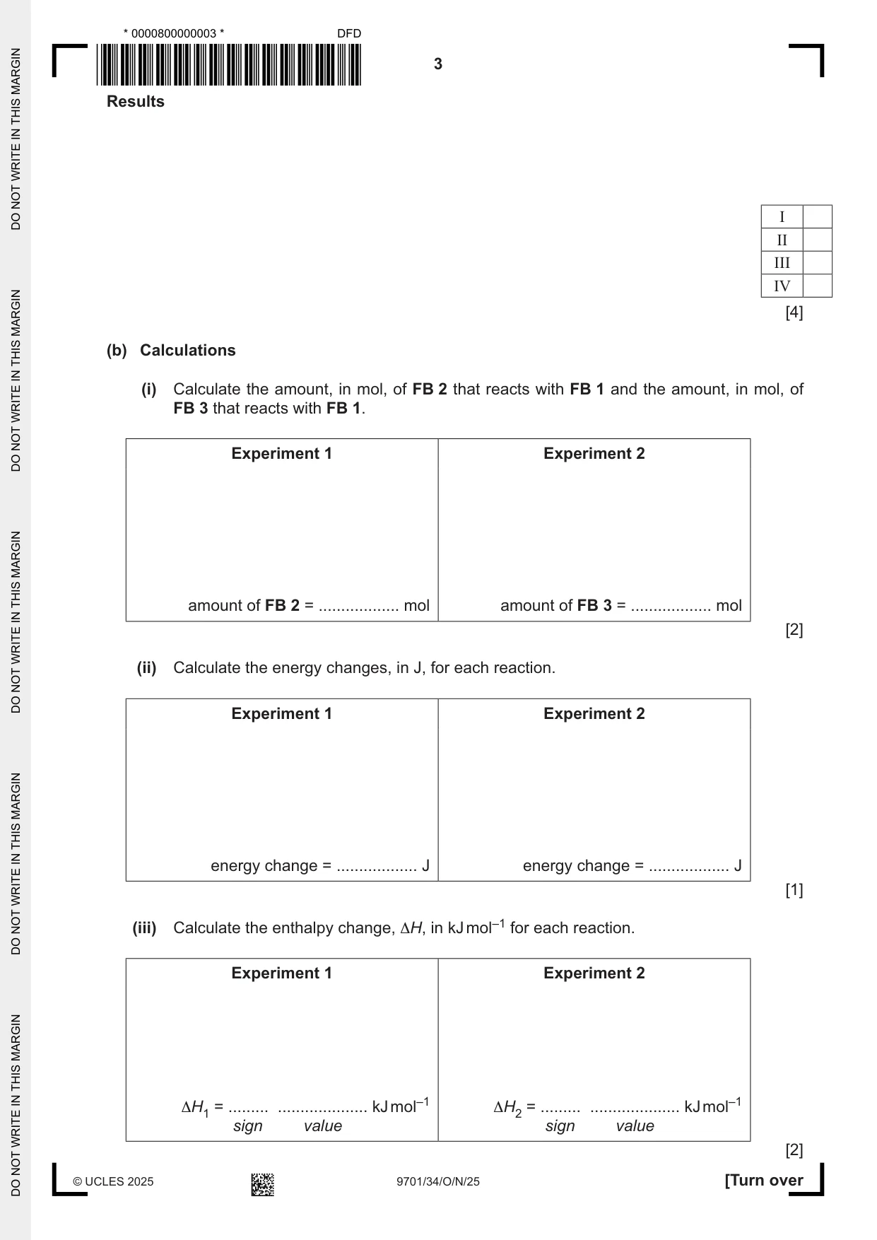 Cambridge A Level Chemistry 9701 2025 Oct/Nov Paper 3 · Variant 4 question paper, page 3 of 12