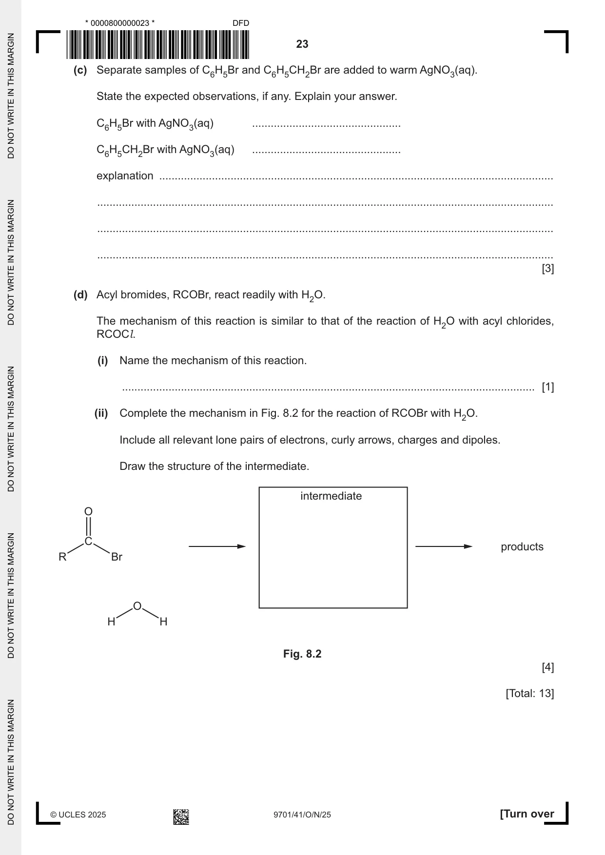 Cambridge A Level Chemistry 9701 2025 Oct/Nov Paper 4 · Variant 1 question paper, page 23 of 28