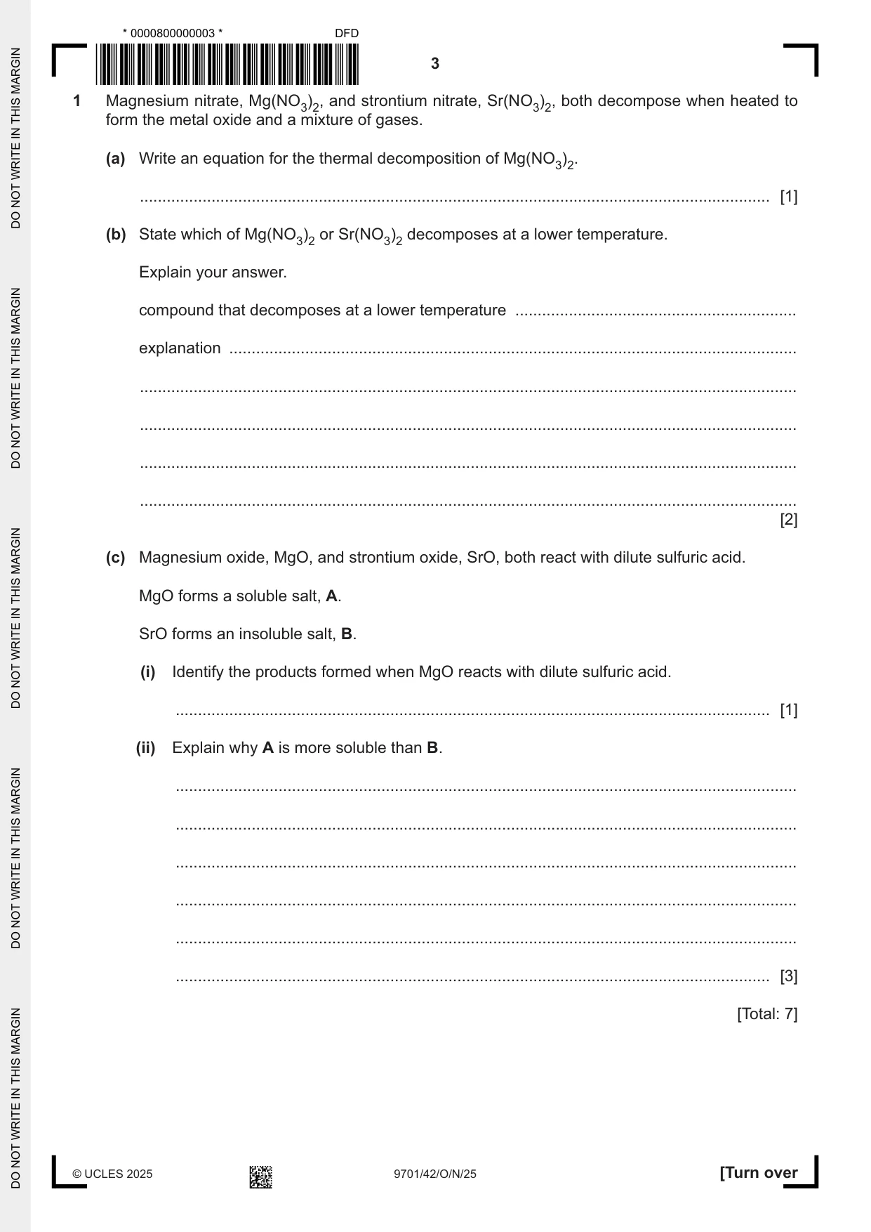Cambridge A Level Chemistry 9701 2025 Oct/Nov Paper 4 · Variant 2 question paper, page 3 of 24