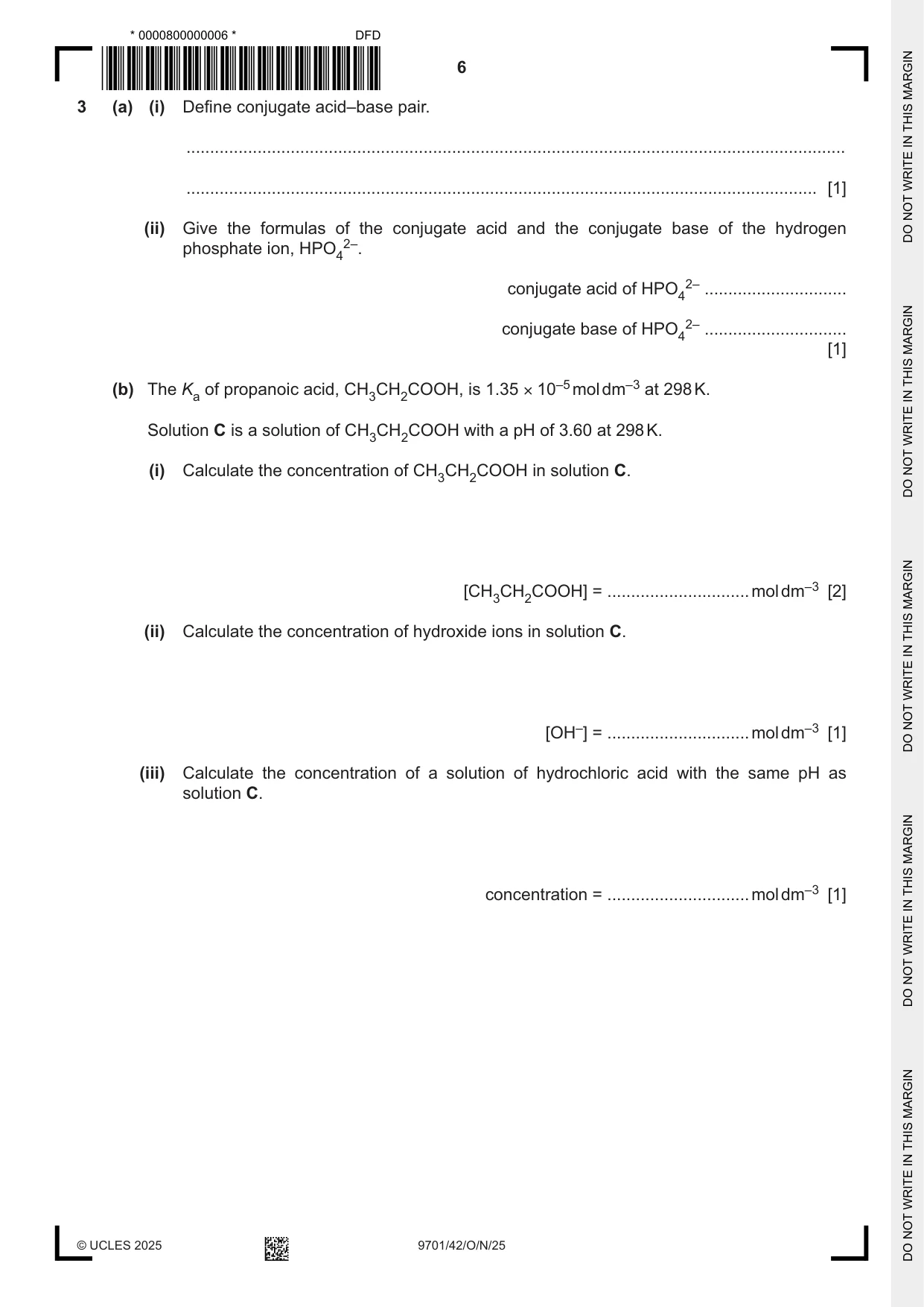Cambridge A Level Chemistry 9701 2025 Oct/Nov Paper 4 · Variant 2 question paper, page 6 of 24
