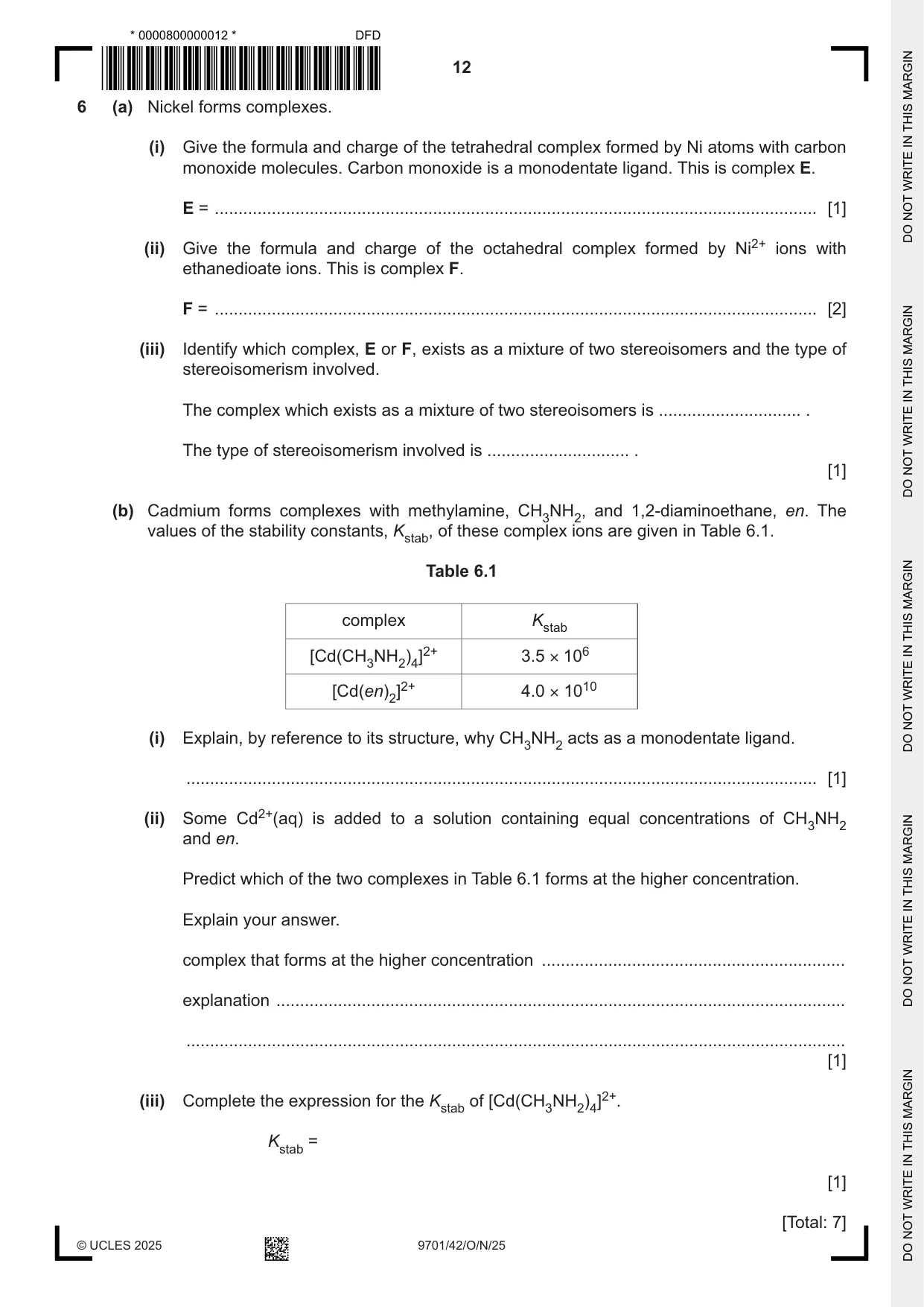 Cambridge A Level Chemistry 9701 2025 Oct/Nov Paper 4 · Variant 2 question paper, page 12 of 24