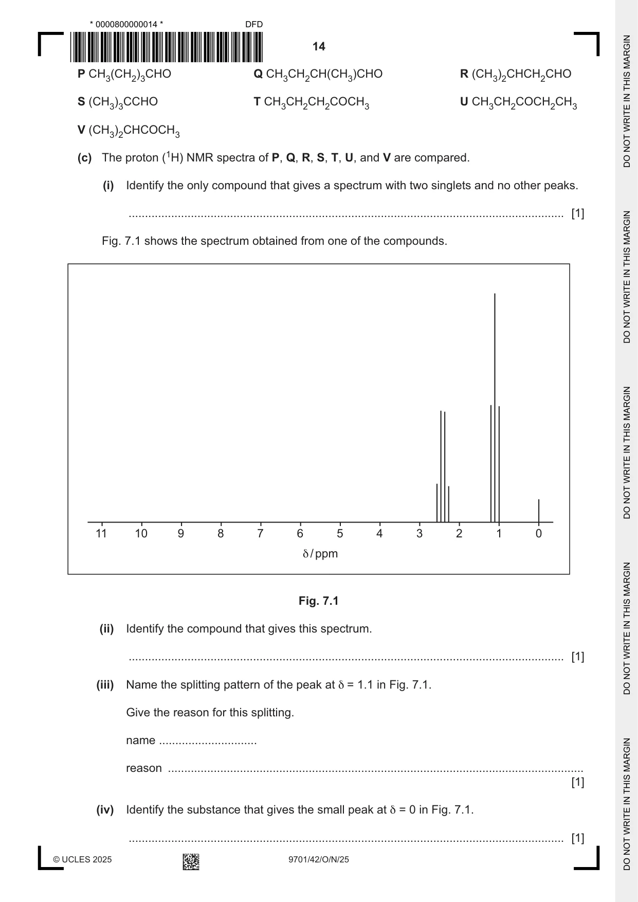 Cambridge A Level Chemistry 9701 2025 Oct/Nov Paper 4 · Variant 2 question paper, page 14 of 24