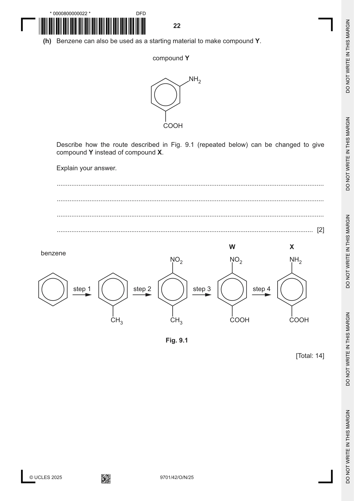 Cambridge A Level Chemistry 9701 2025 Oct/Nov Paper 4 · Variant 2 question paper, page 22 of 24