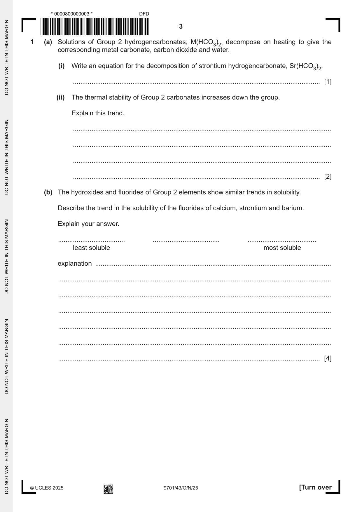 Cambridge A Level Chemistry 9701 2025 Oct/Nov Paper 4 · Variant 3 question paper, page 3 of 28