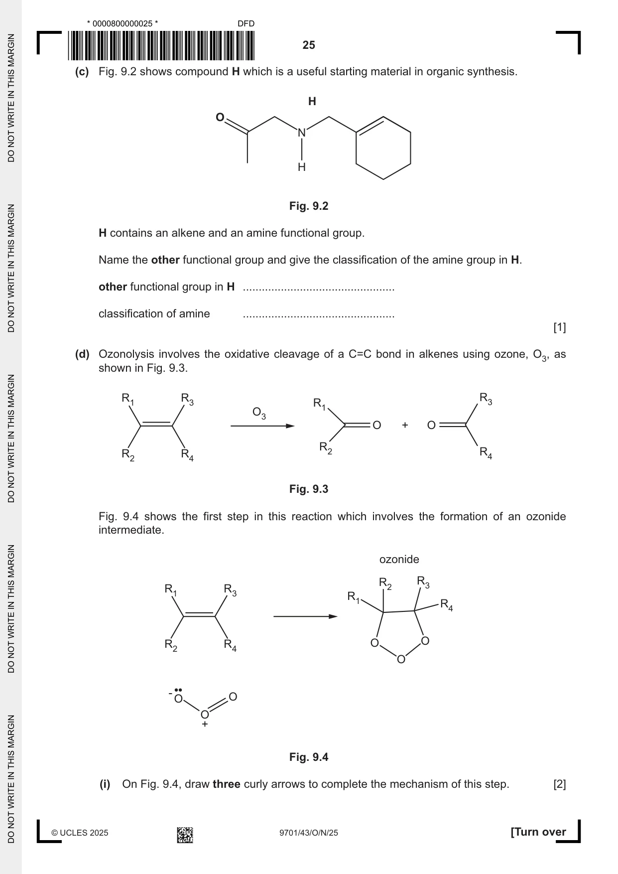 Cambridge A Level Chemistry 9701 2025 Oct/Nov Paper 4 · Variant 3 question paper, page 25 of 28